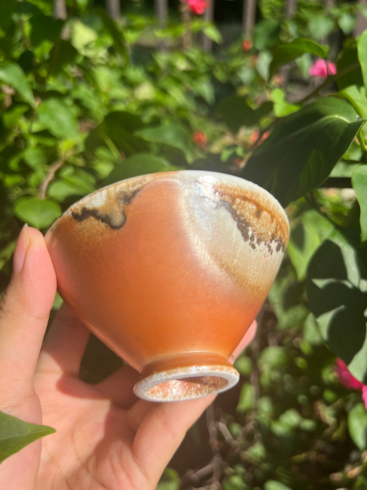 This is a woodfired pottery teacup