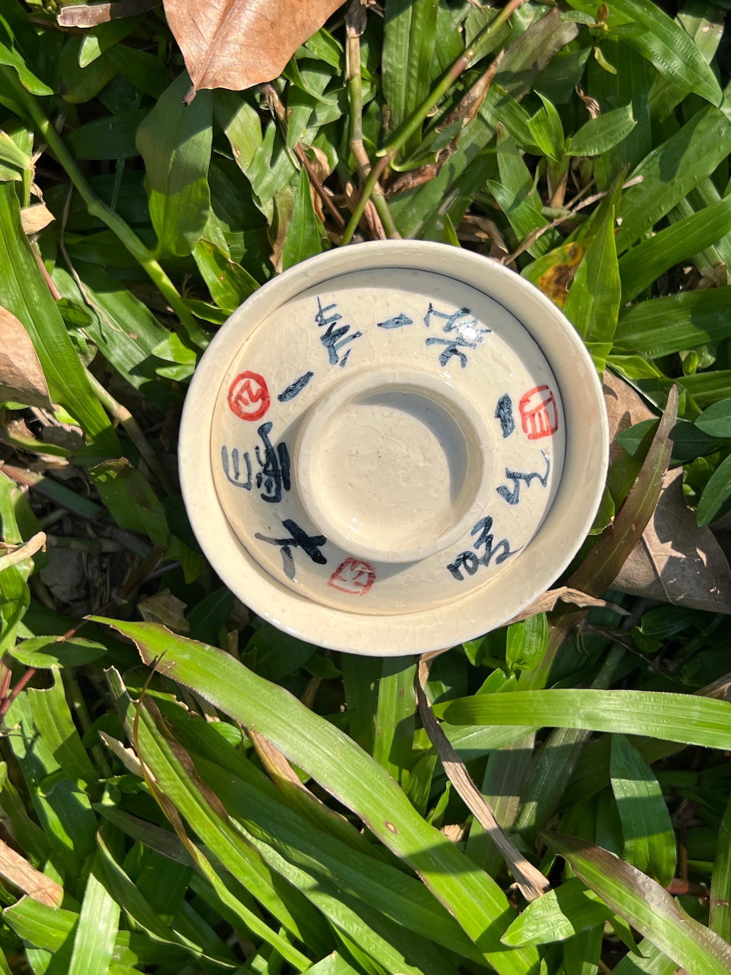 Handpainted Chinese Gongfu Tea Pattern White Fine Pottery Gaiwan Jingdezhen Master Pottery Artwork