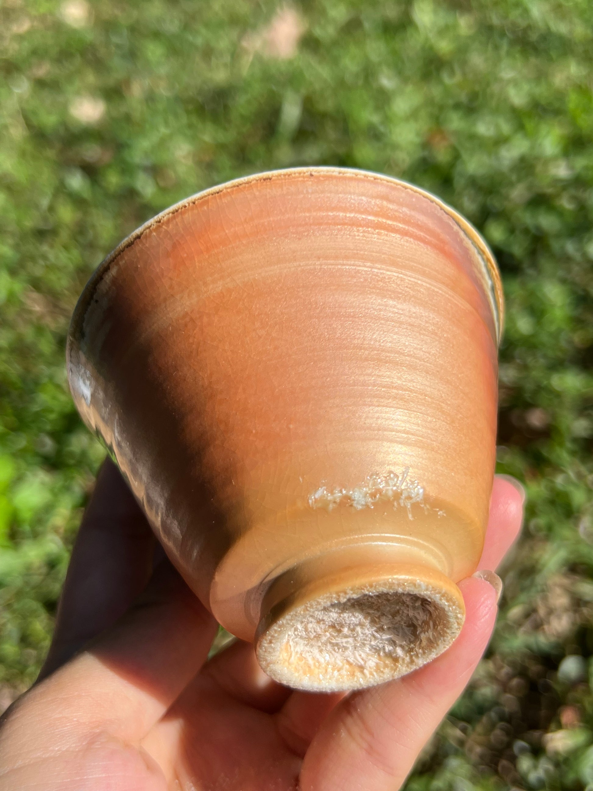 This is a woodfired pottery teacup