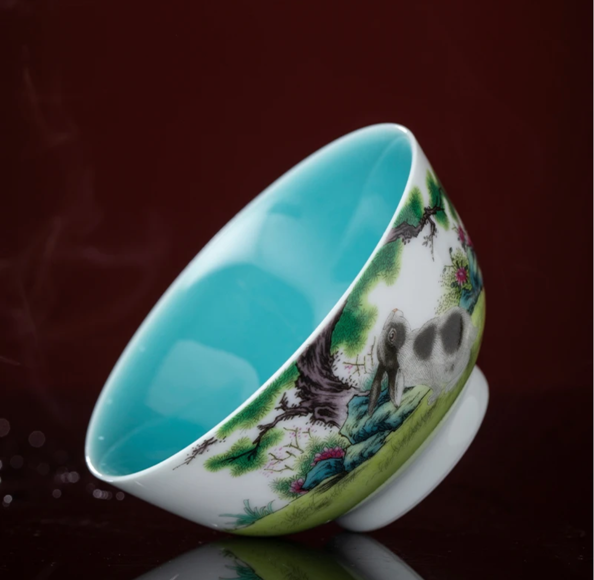 This is a Chinese Jingdezhen enamel  teacup