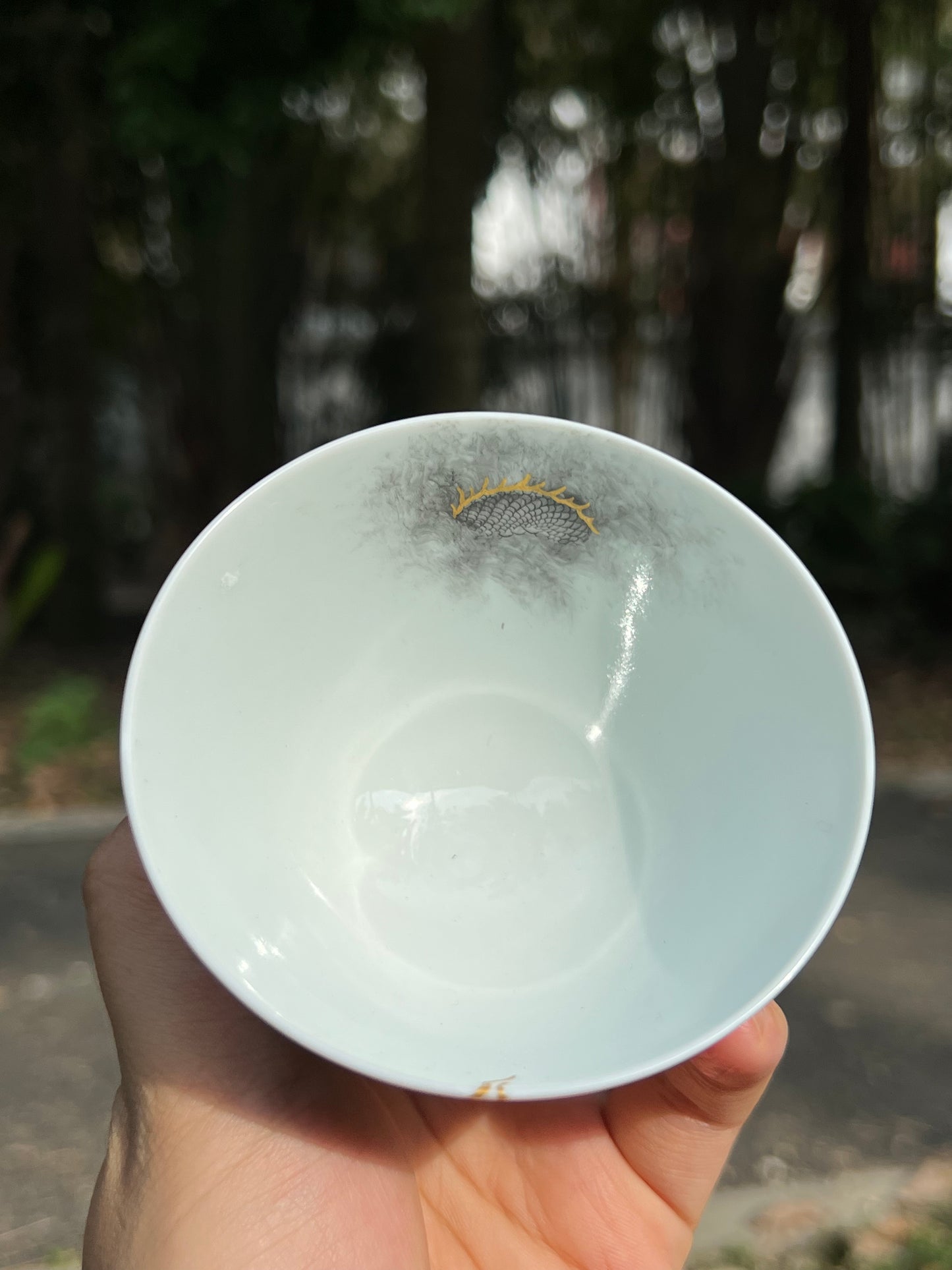 this is a Chinese Jingdezhen ceramic dragon teacup