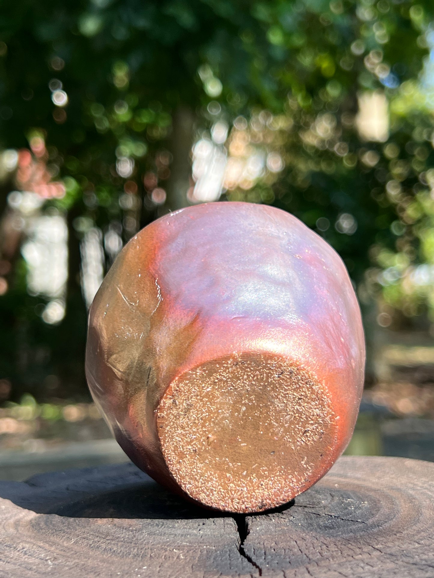 This is a woodfired tietai pottery teacup