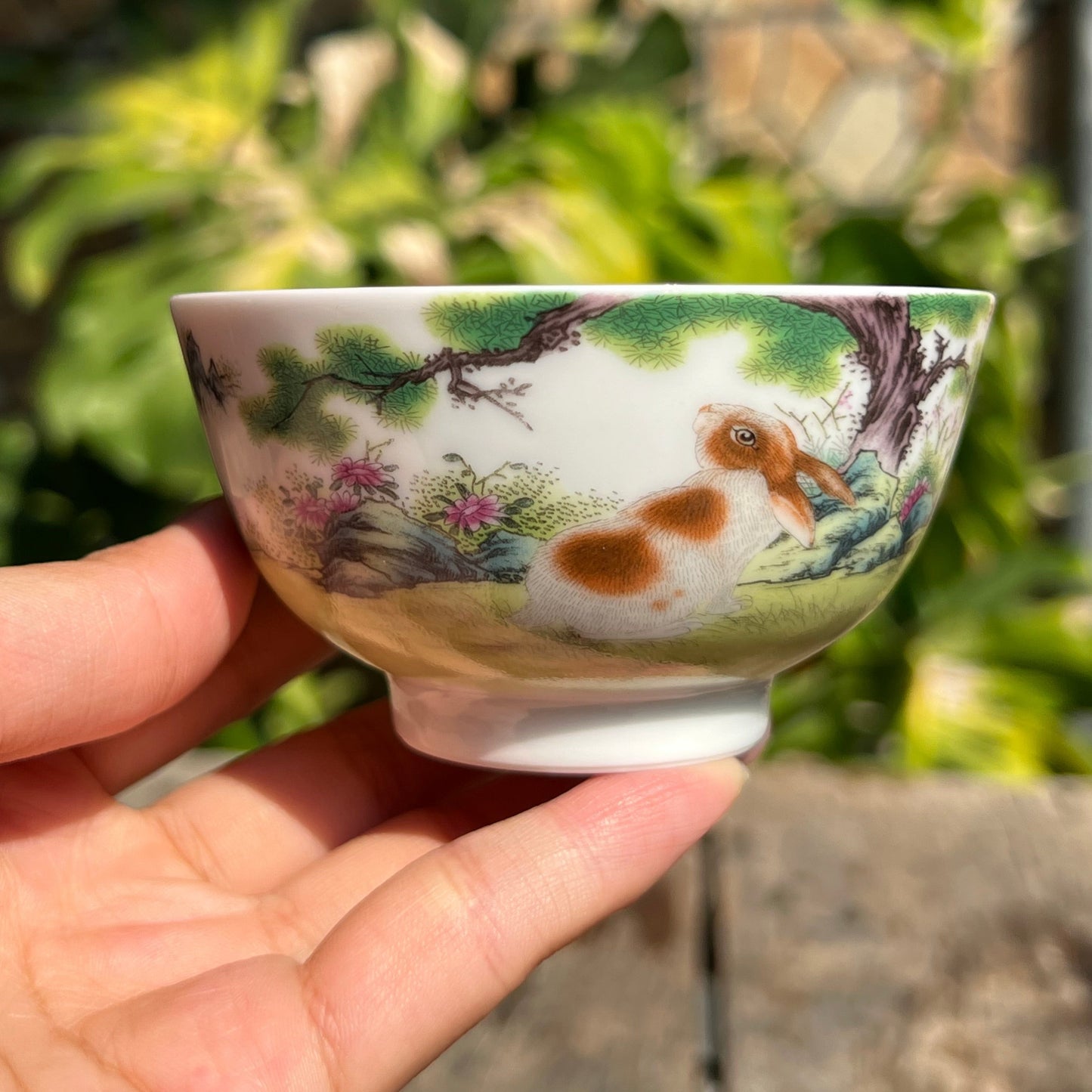 This is a Chinese Jingdezhen enamel  teacup