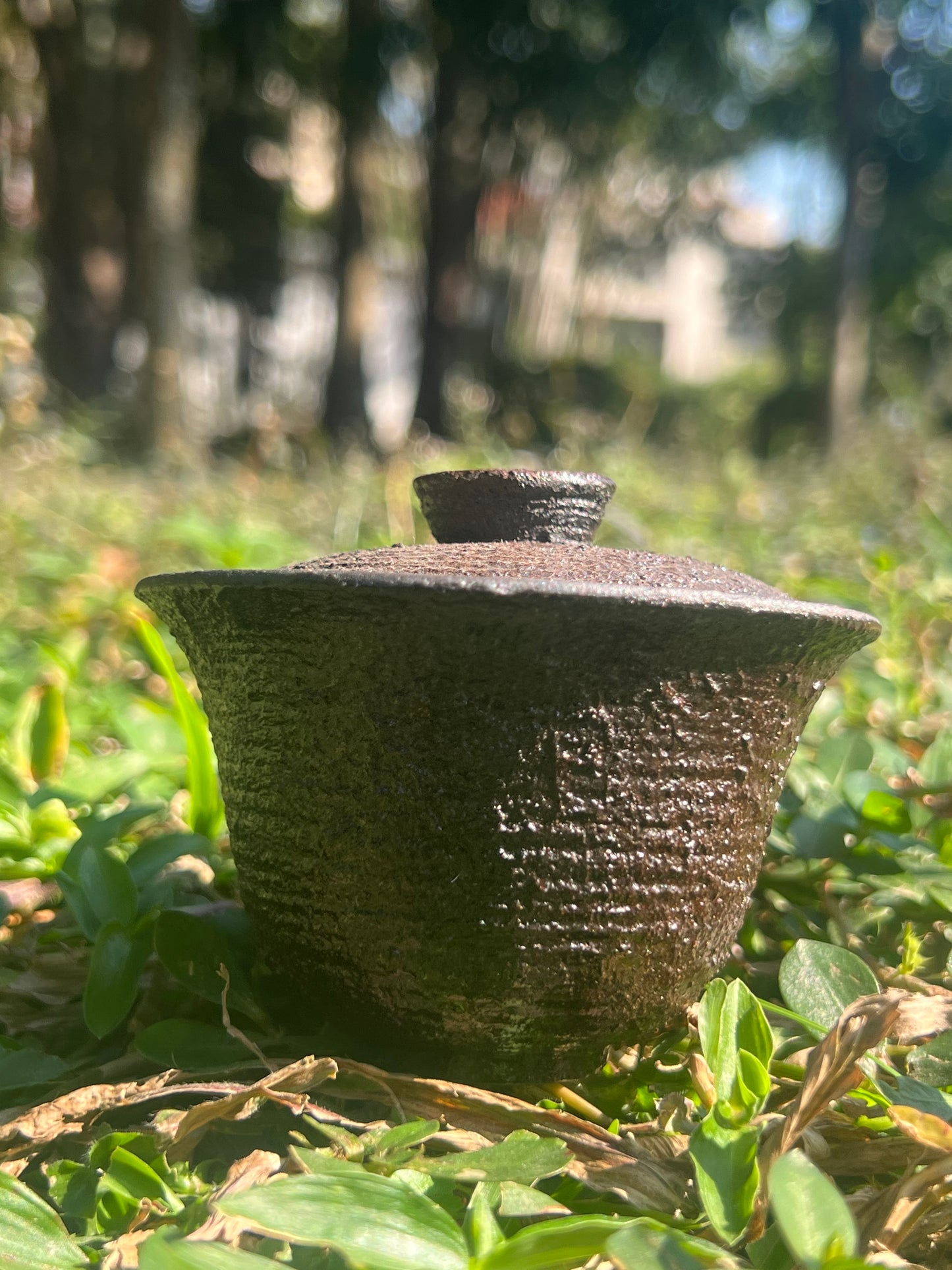 This is a pottery teapot.this is a pottery gaiwan