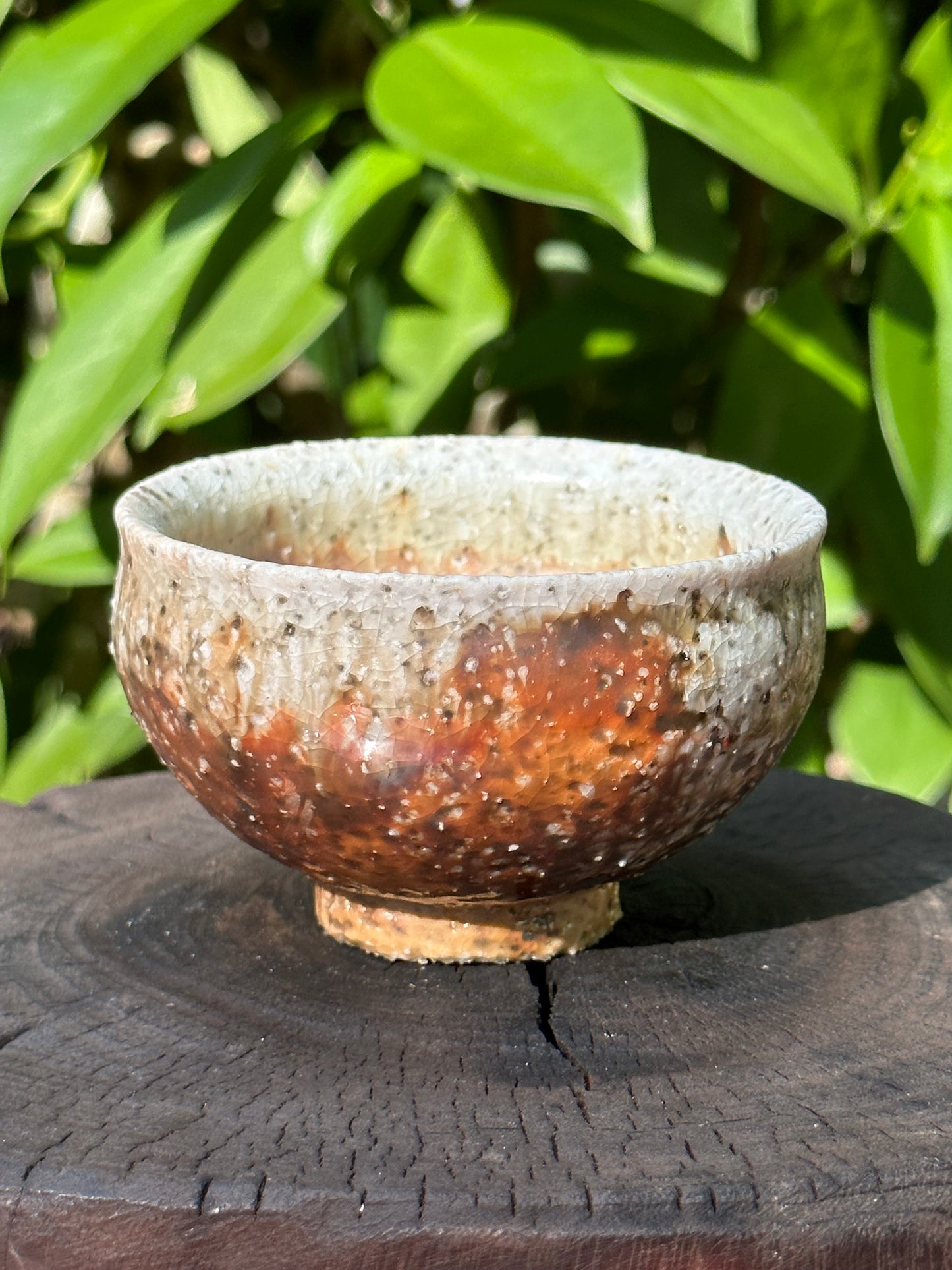 This is a woodfired pottery teacup