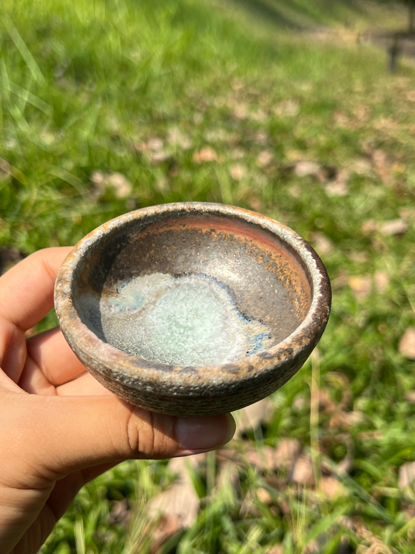 Woodfired Handmade Crude Pottery Teacup Gloss Unique Artwork Chinese Master Pottery Ceramic Japanese Ceramic Tea Ceremony