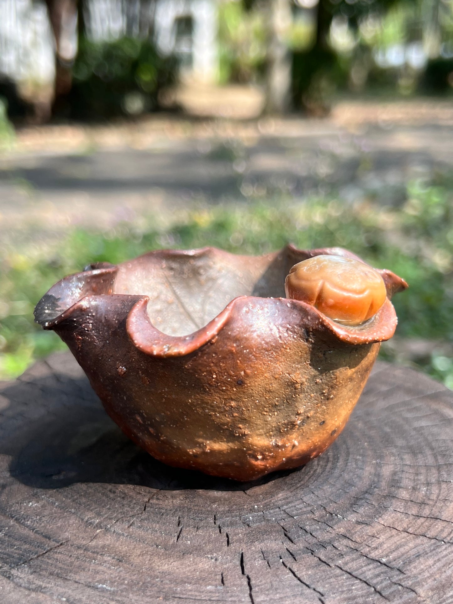 Woodfired Handmade Crude Pottery Teacup Gloss Unique Artwork Chinese Master Pottery Ceramic Japanese Ceramic Tea Ceremony