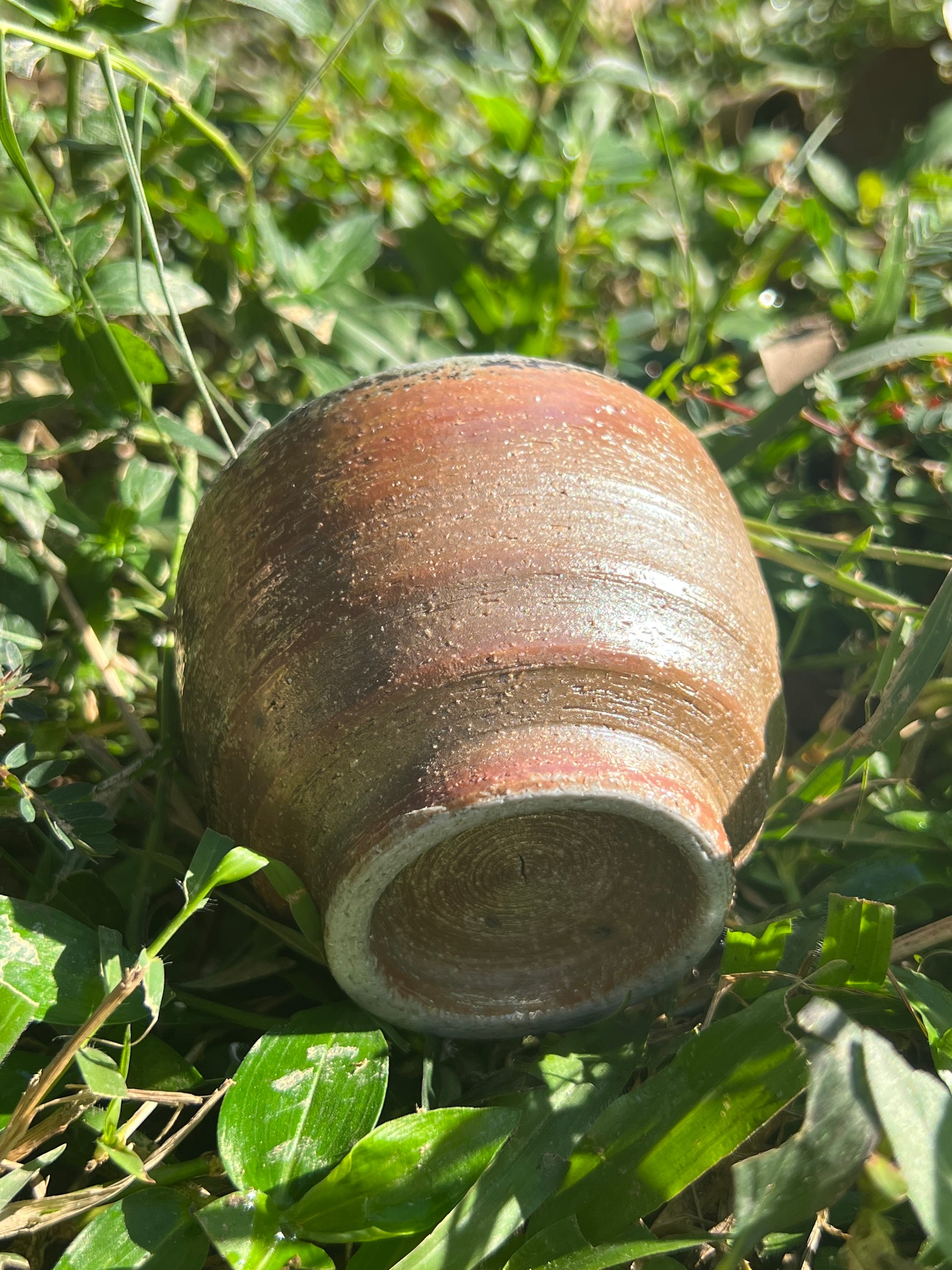 This is a woodfired pottery teacup