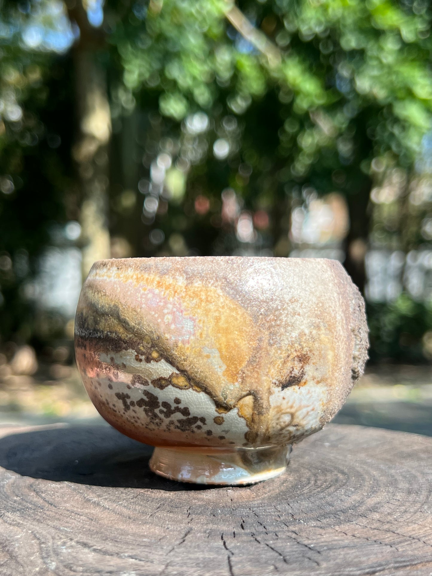 Woodfired Handmade Crude Pottery Teacup Gloss Unique Artwork Chinese Master Pottery Ceramic Japanese Ceramic Tea Ceremony