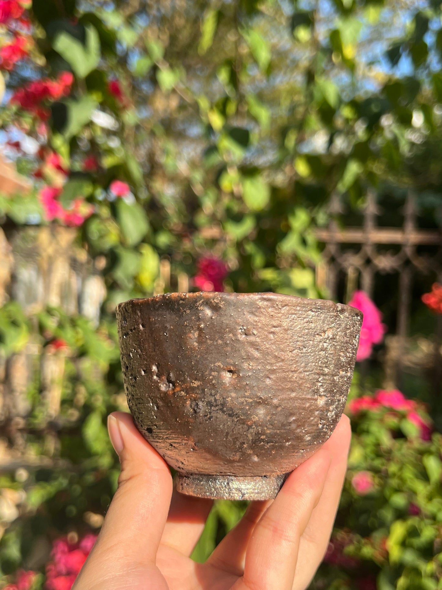 Handmade Chinese Tietai Pottery Woodfired Natural Gloss Artwork Gongfu Teaware Teacup