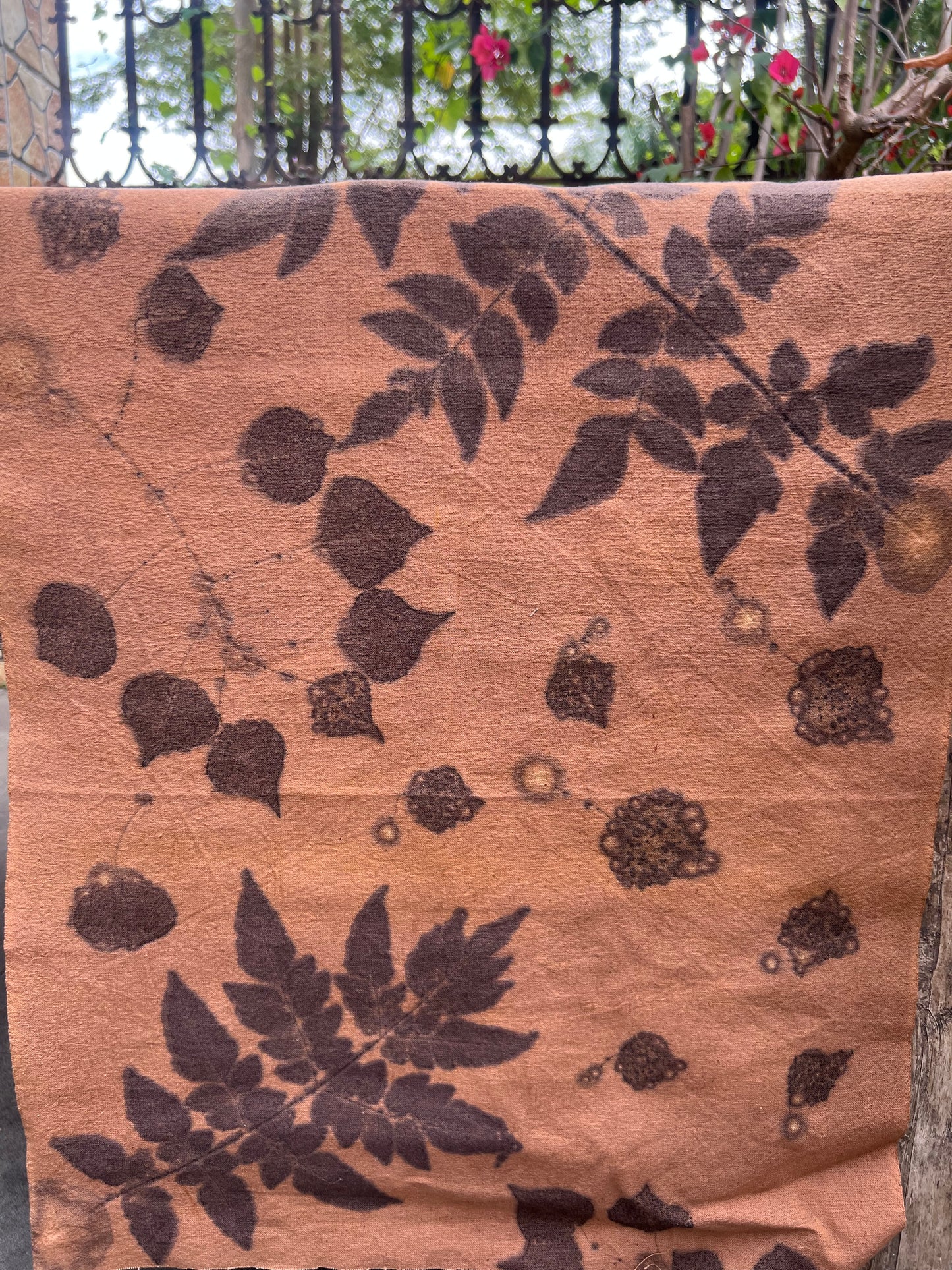 Hand Dyed Tea Table Cloth Natura Plant Dyed Cotton Tea Mat Chabu Chaxi Brown Black Color