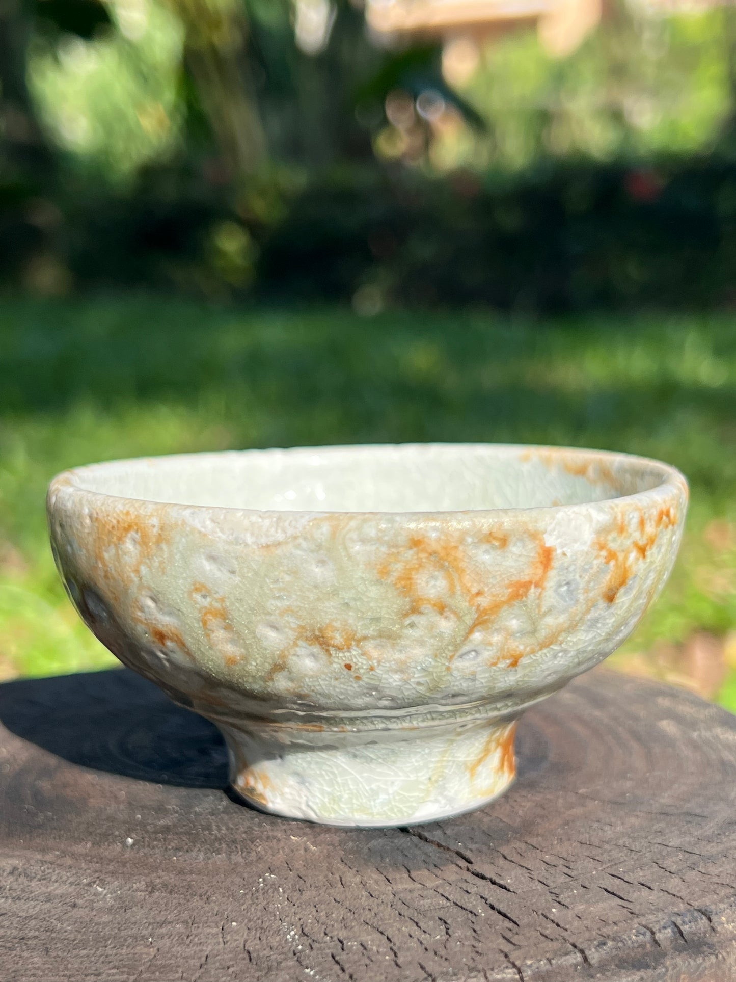 This is a woodfired pottery teacup