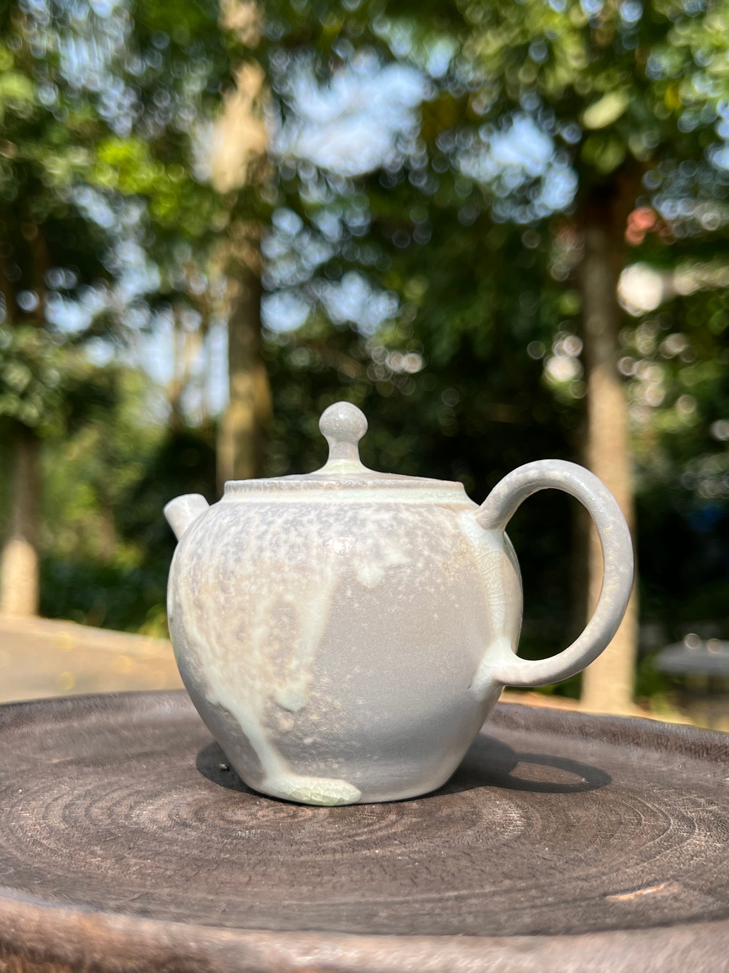 This is a woodfired ceramic teapot