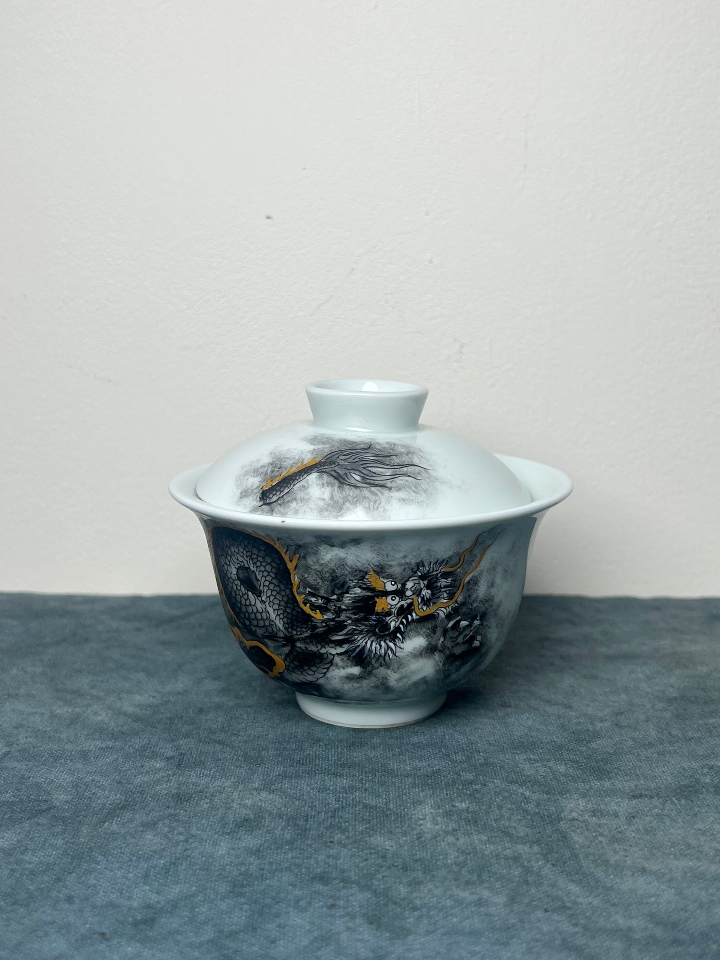 Hand Painted Chinese Black Dragon Jingdezhen Master Ceramic Artwork