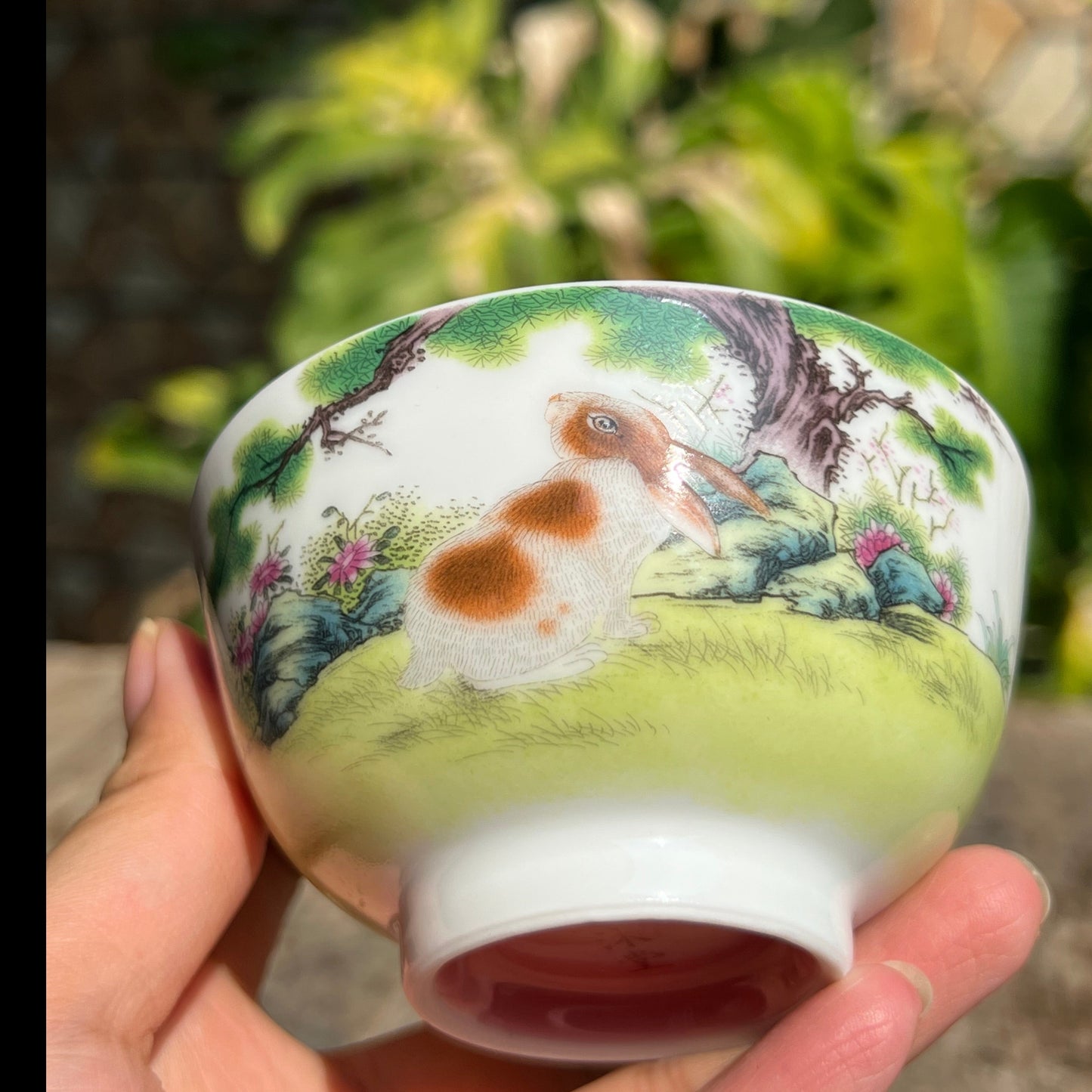 This is a Chinese Jingdezhen enamel  teacup