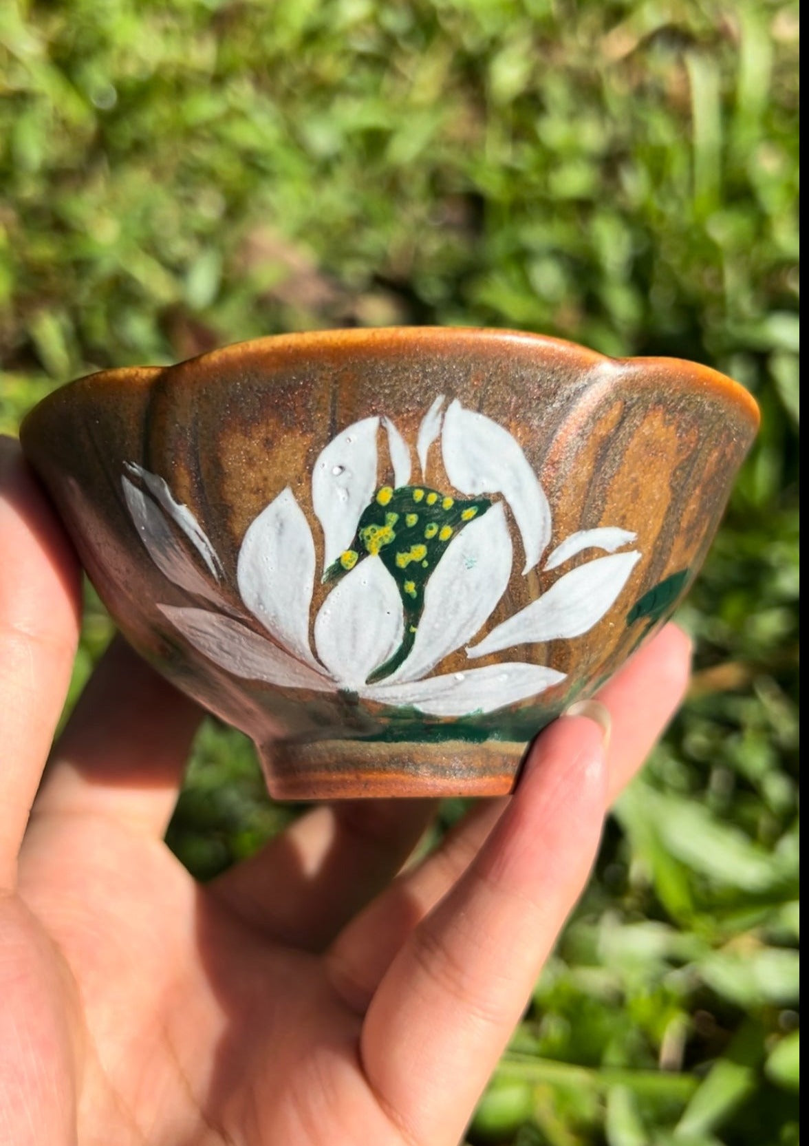 This is a ceramic teacup