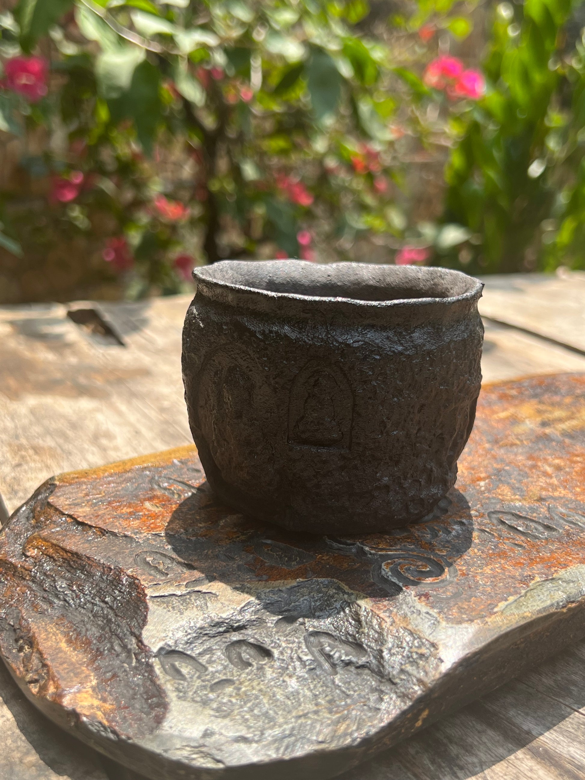 This is an inkstone tea tray tea boat