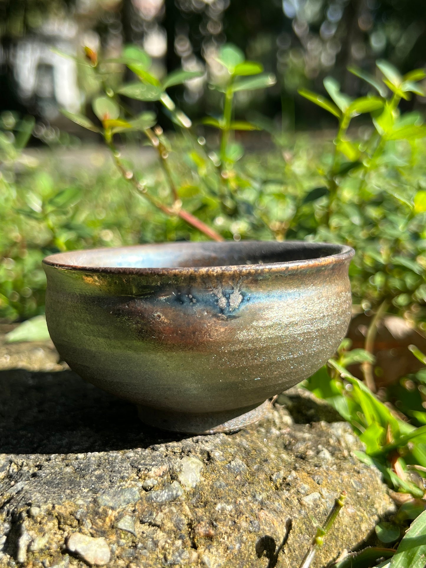 This is a woodfired pottery teacup