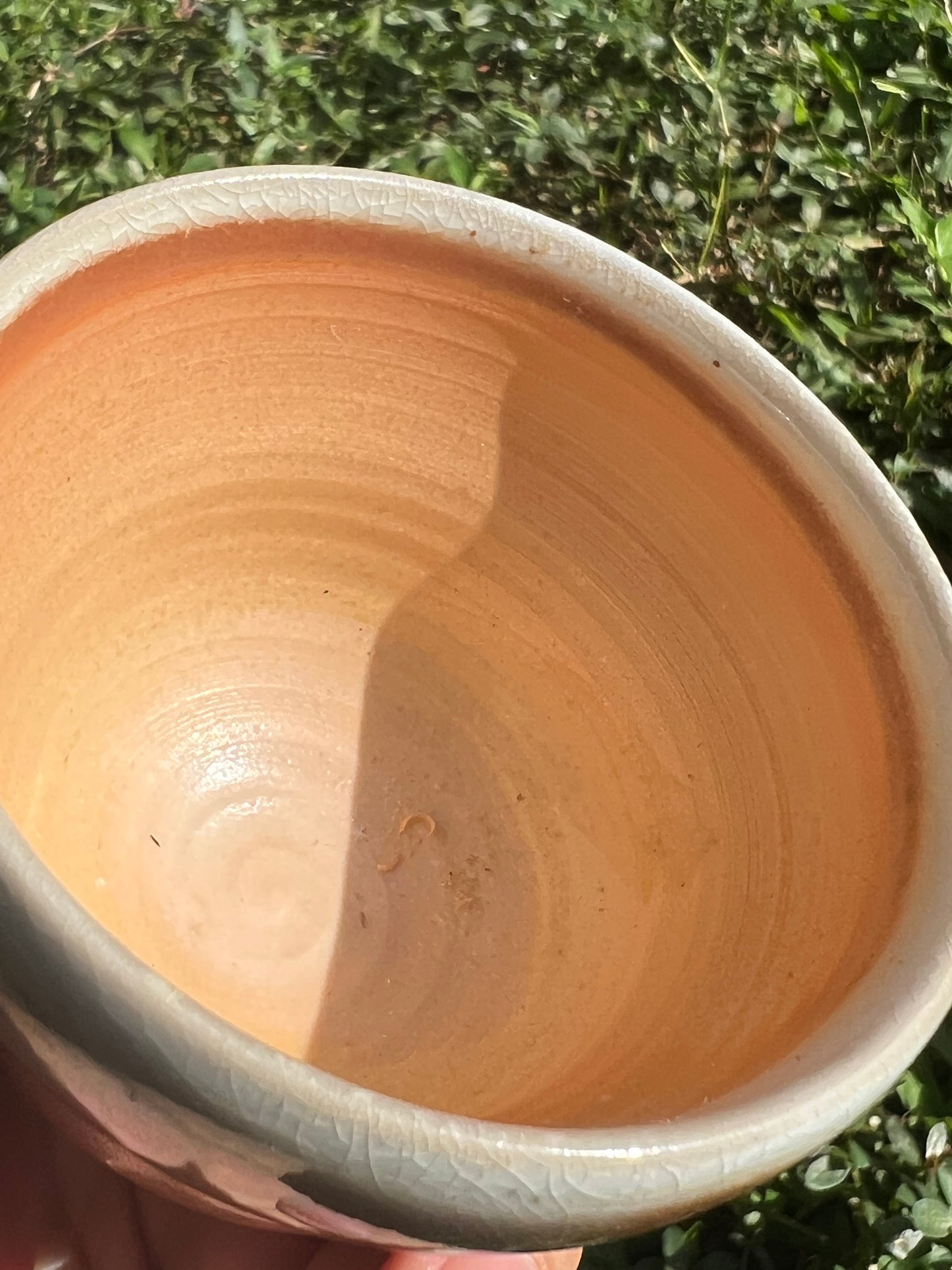 This is a woodfired pottery teacup