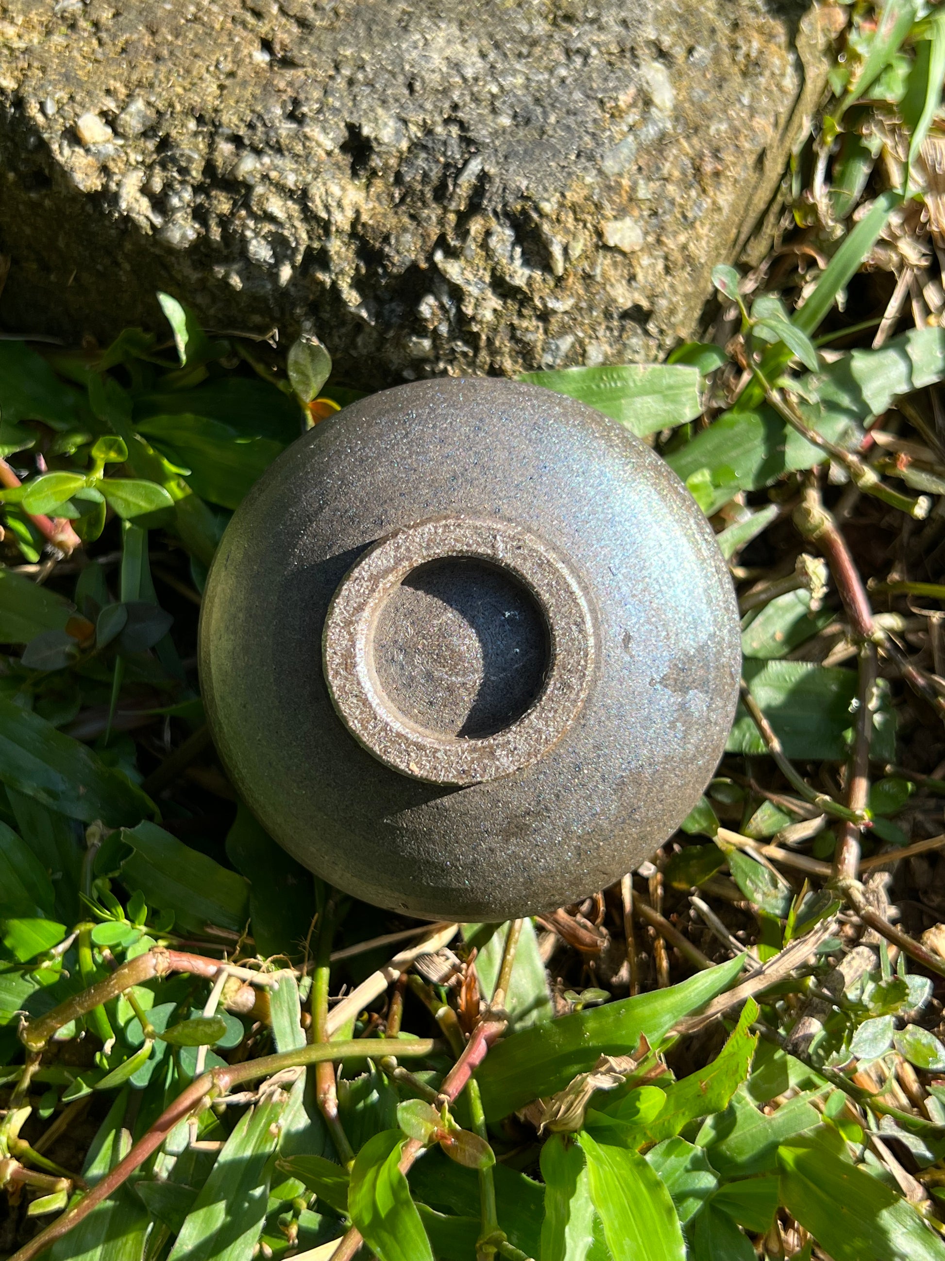 This is a woodfired pottery teacup