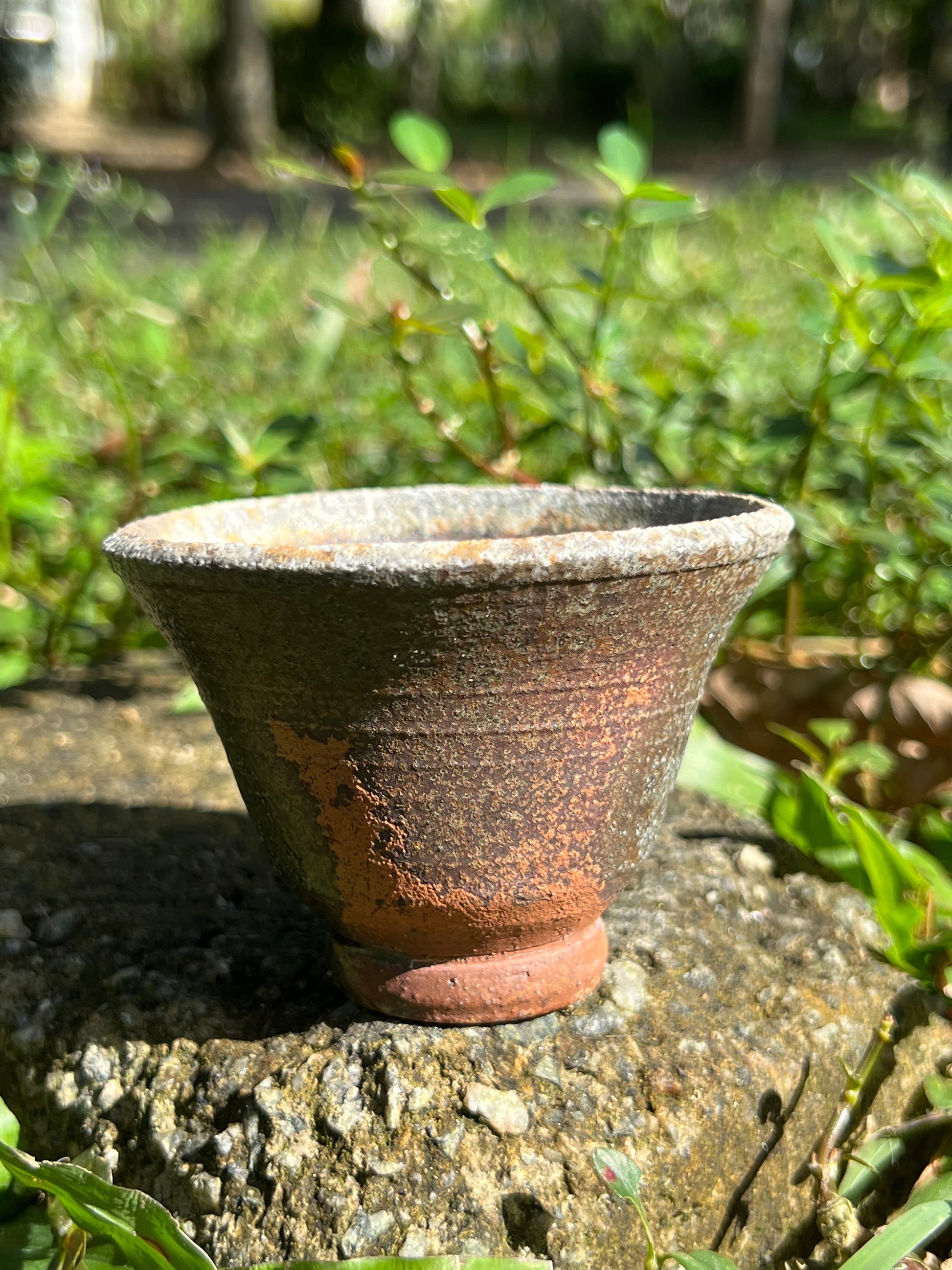 This is a woodfired pottery teacup