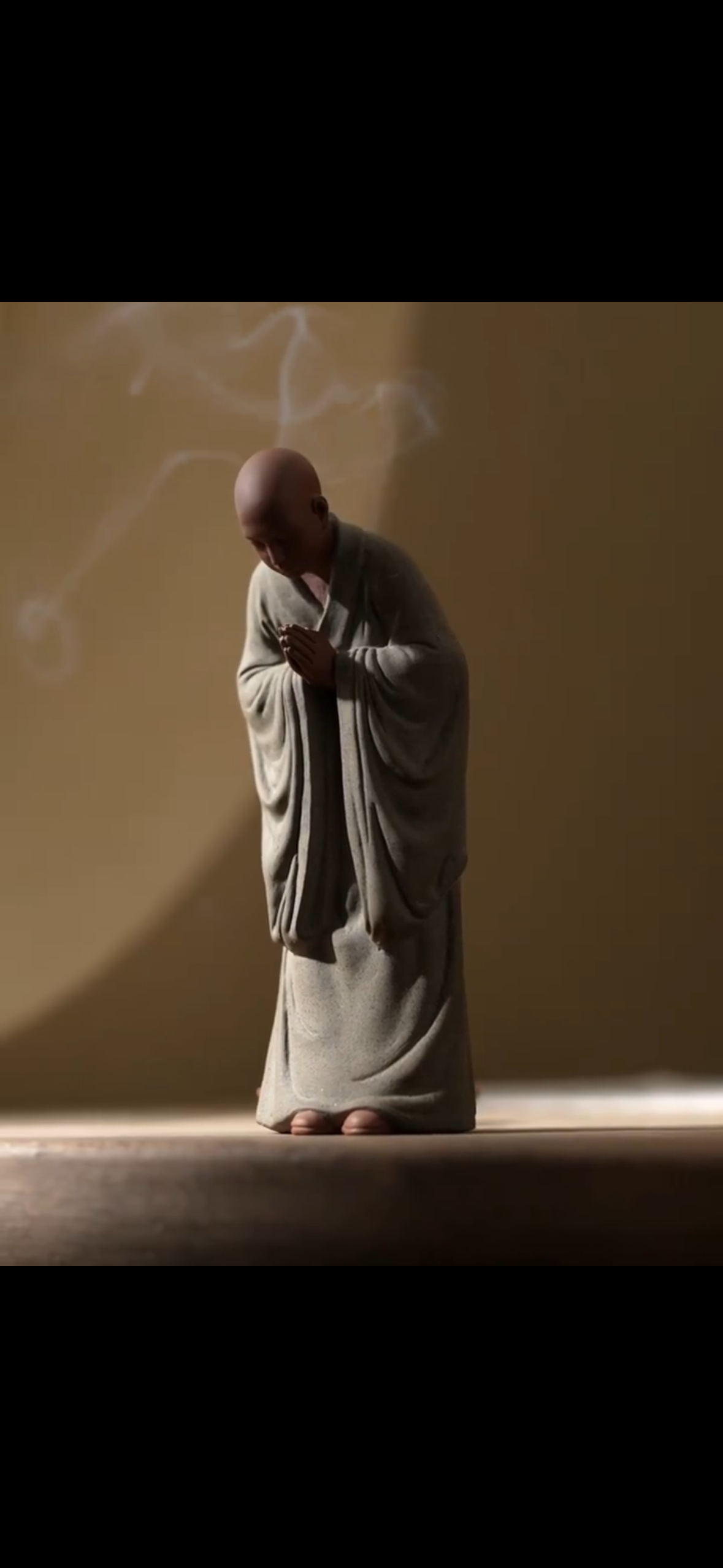 Chinese Yixing Clay Mini Monk Sculpture Tea Pets Zen Style