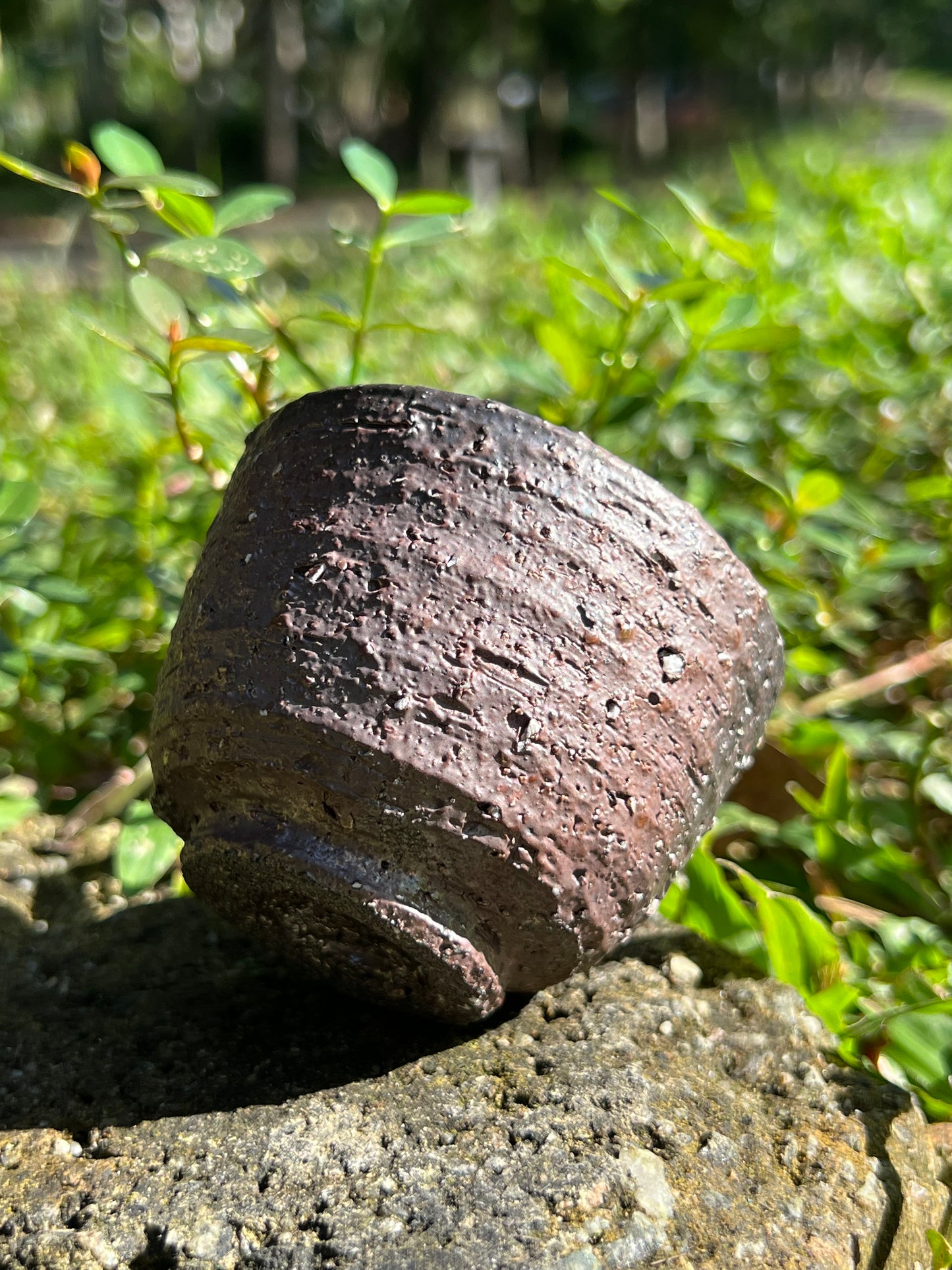 This is a woodfired pottery teacup