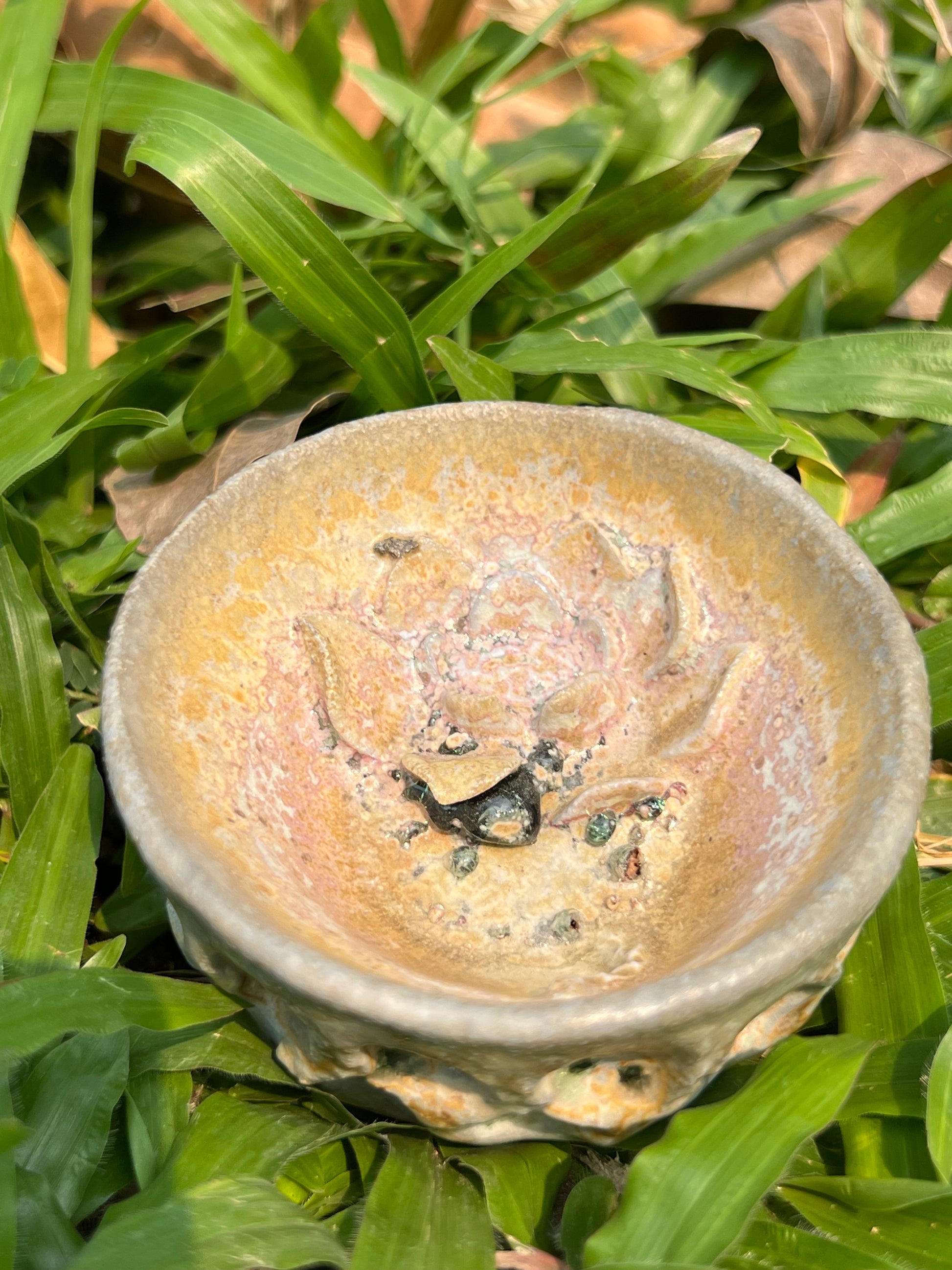 this is a woodfired pottery teacup