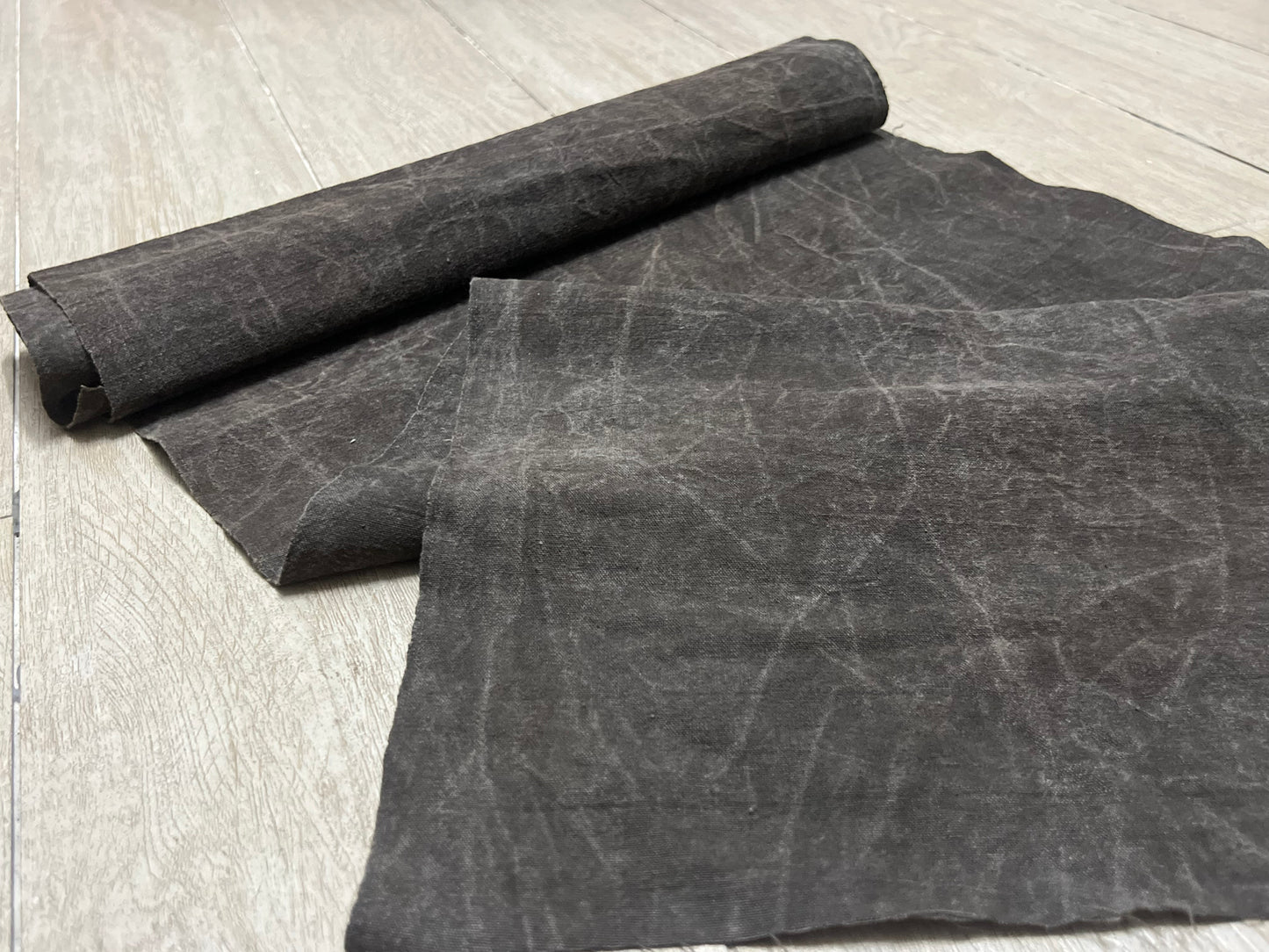 Hand-dyed Plant Rubbing Tea Table Cloth Natural Dyed Mud Dyed Antique Style Chabu Chaxi