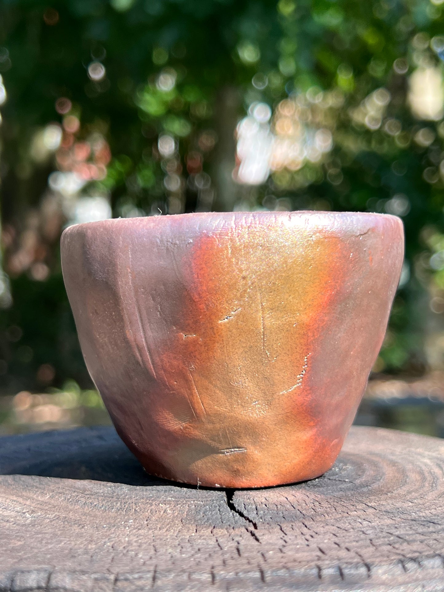 This is a woodfired tietai pottery teacup