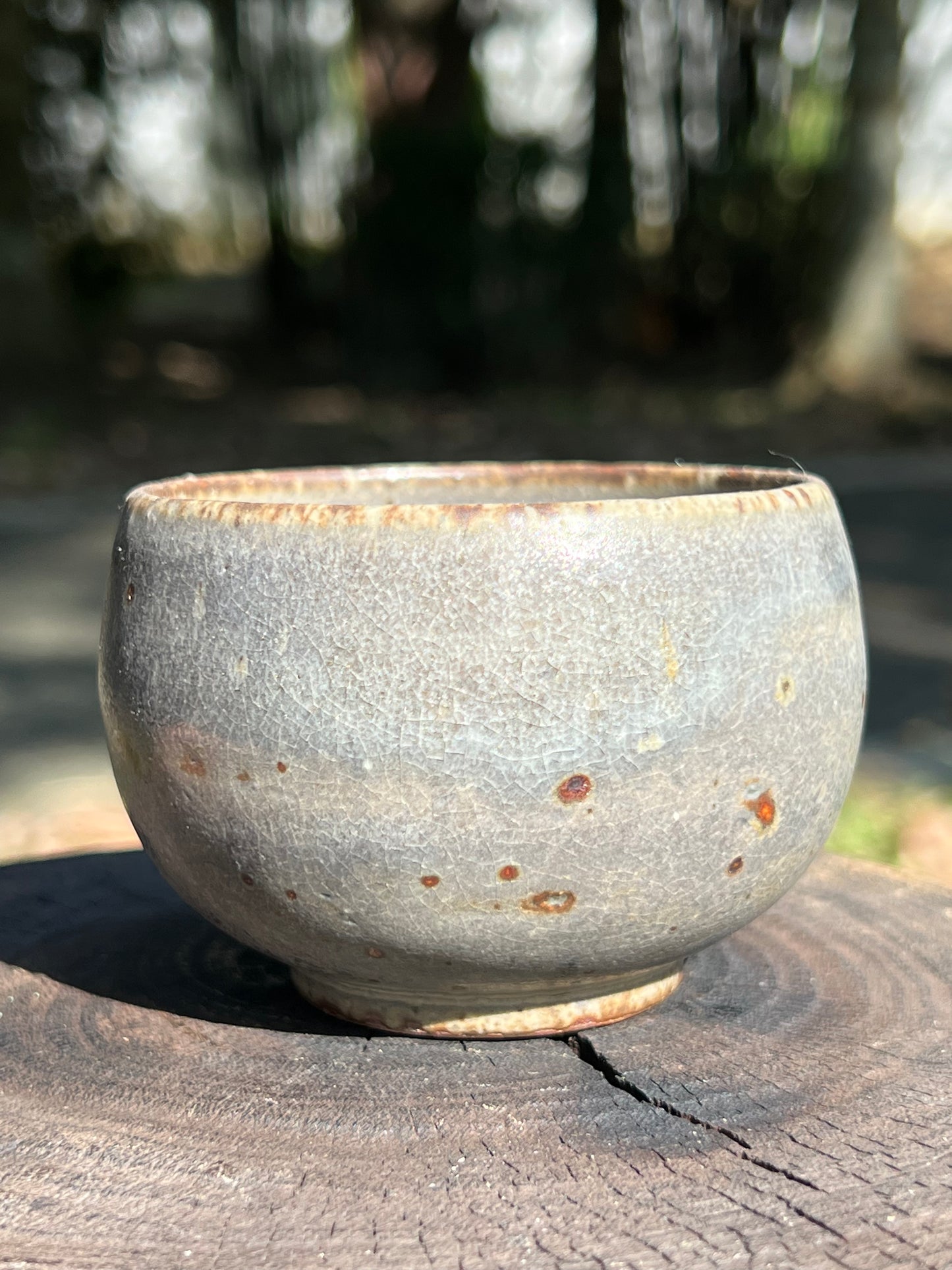 This is a pottery teacup