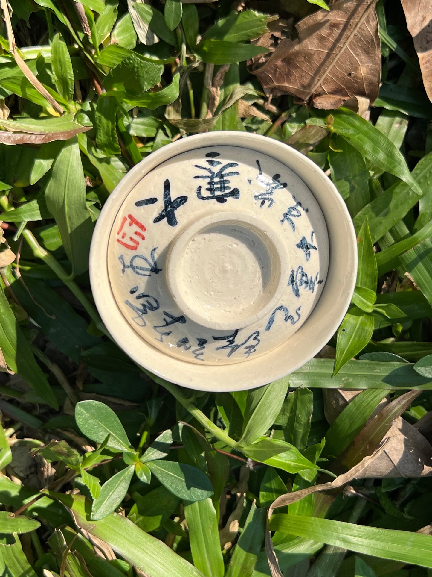 Handpainted Chinese Gongfu Tea Pattern White Fine Pottery Gaiwan Jingdezhen Master Pottery Artwork