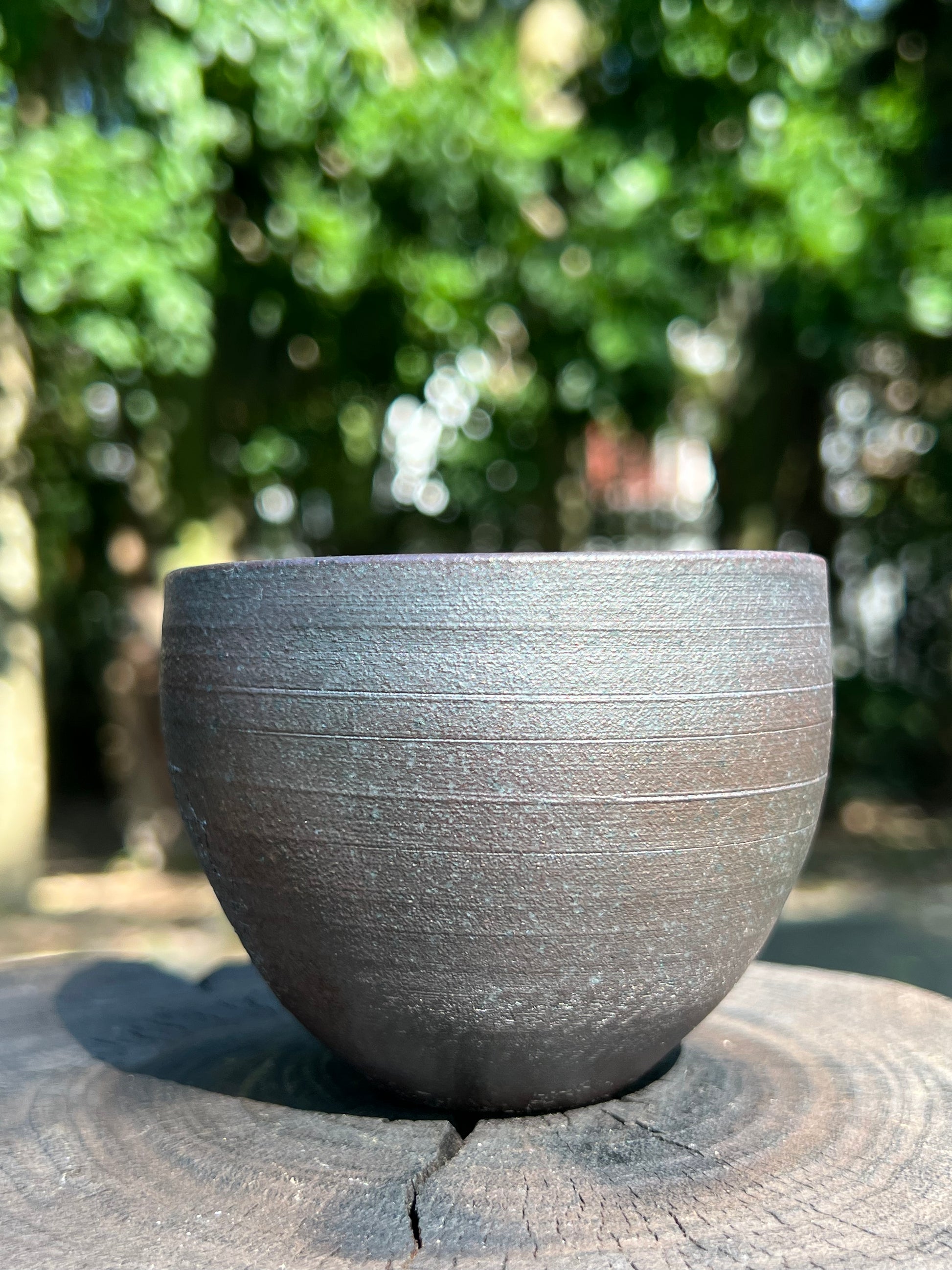 This is a woodfired tietai pottery faircup gongdaobei