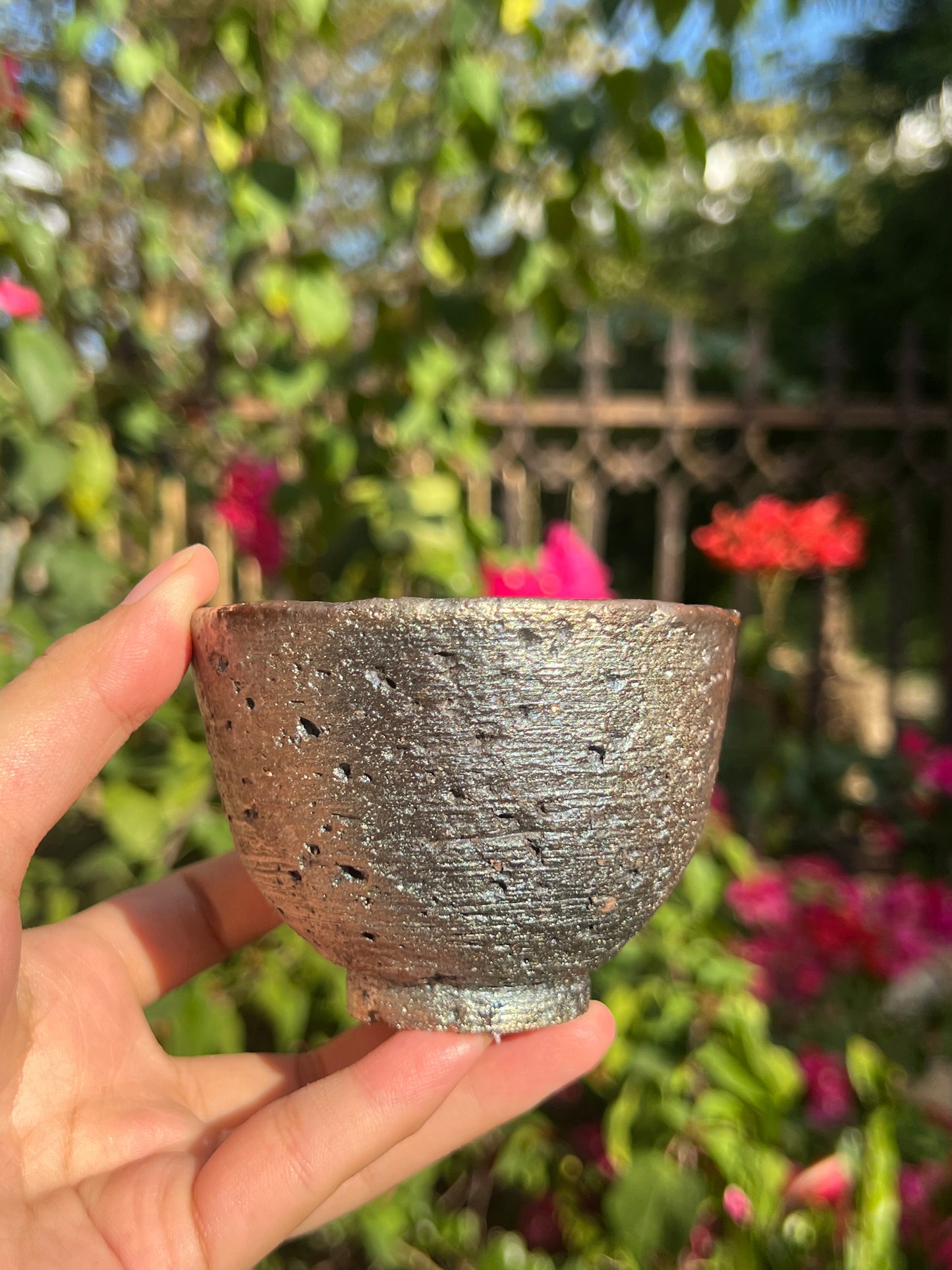 Handmade Chinese Tietai Pottery Woodfired Natural Gloss Artwork Gongfu Teaware Teacup