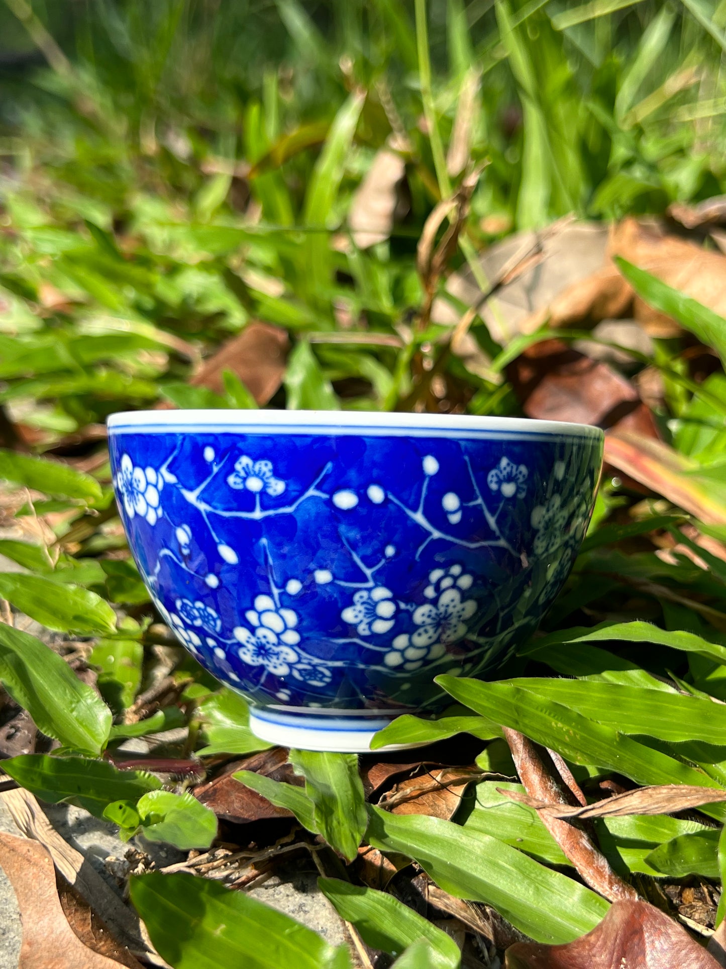 Hand Painted Chinese Blue and White Porcelain Tea Tray Ice Plum Flower Pattern Jingdezhen Master Ceramic Artwork