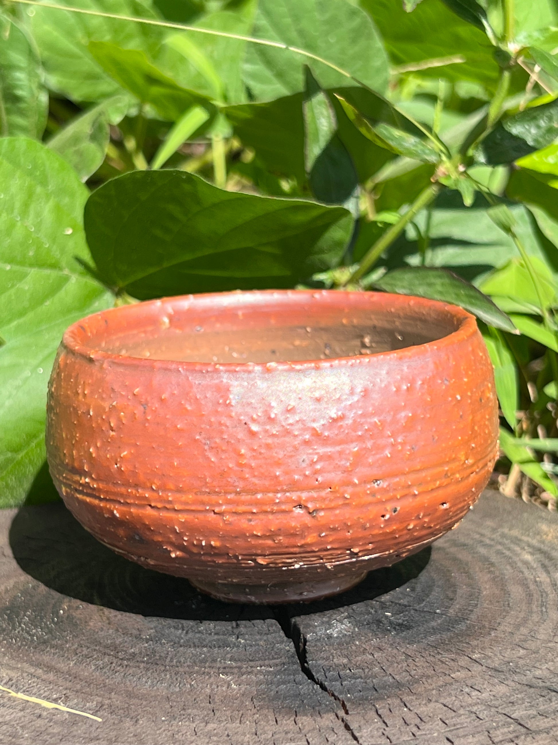 This is a woodfired pottery teacup