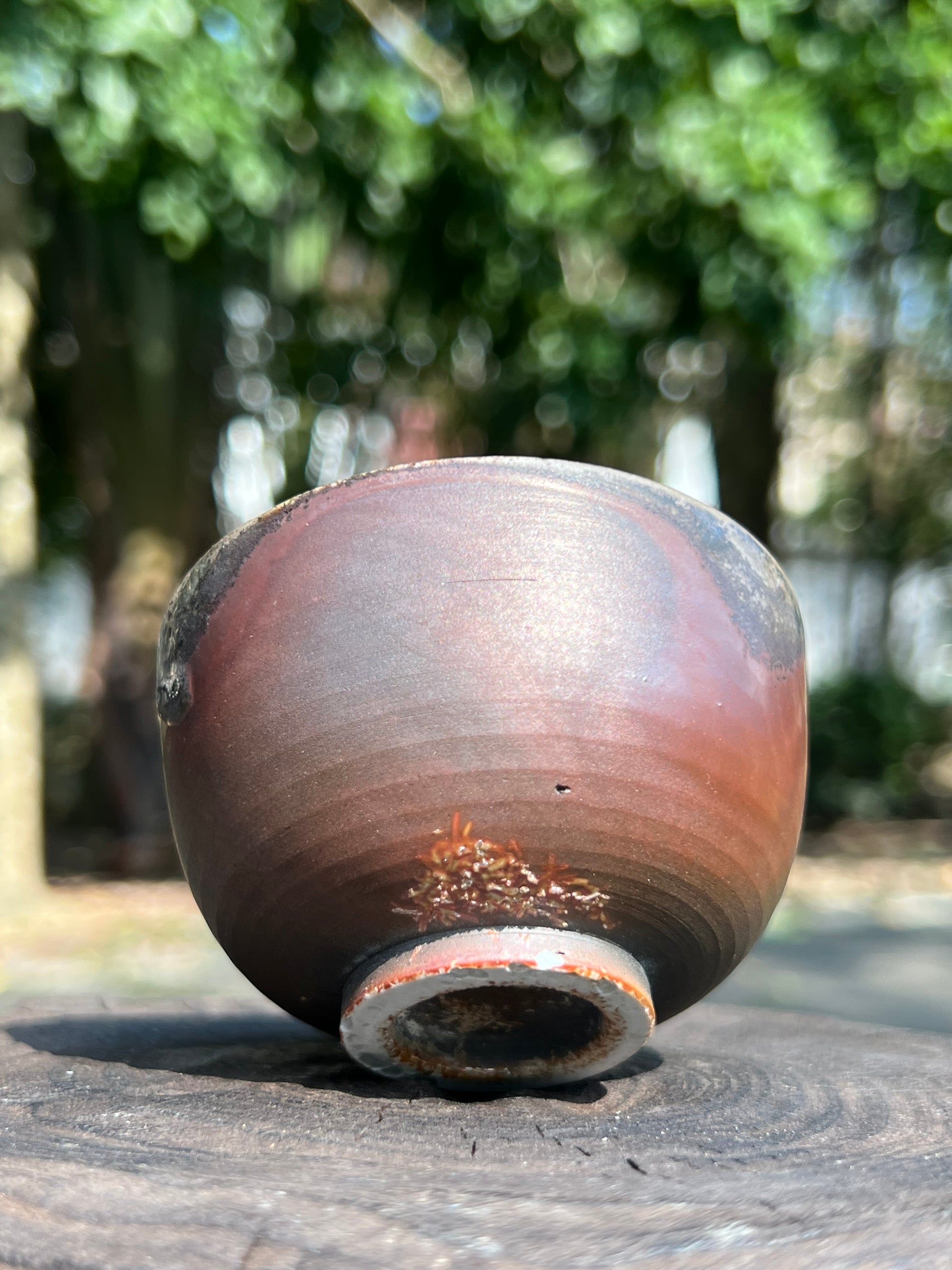 This is a woodfired tietai pottery teacup