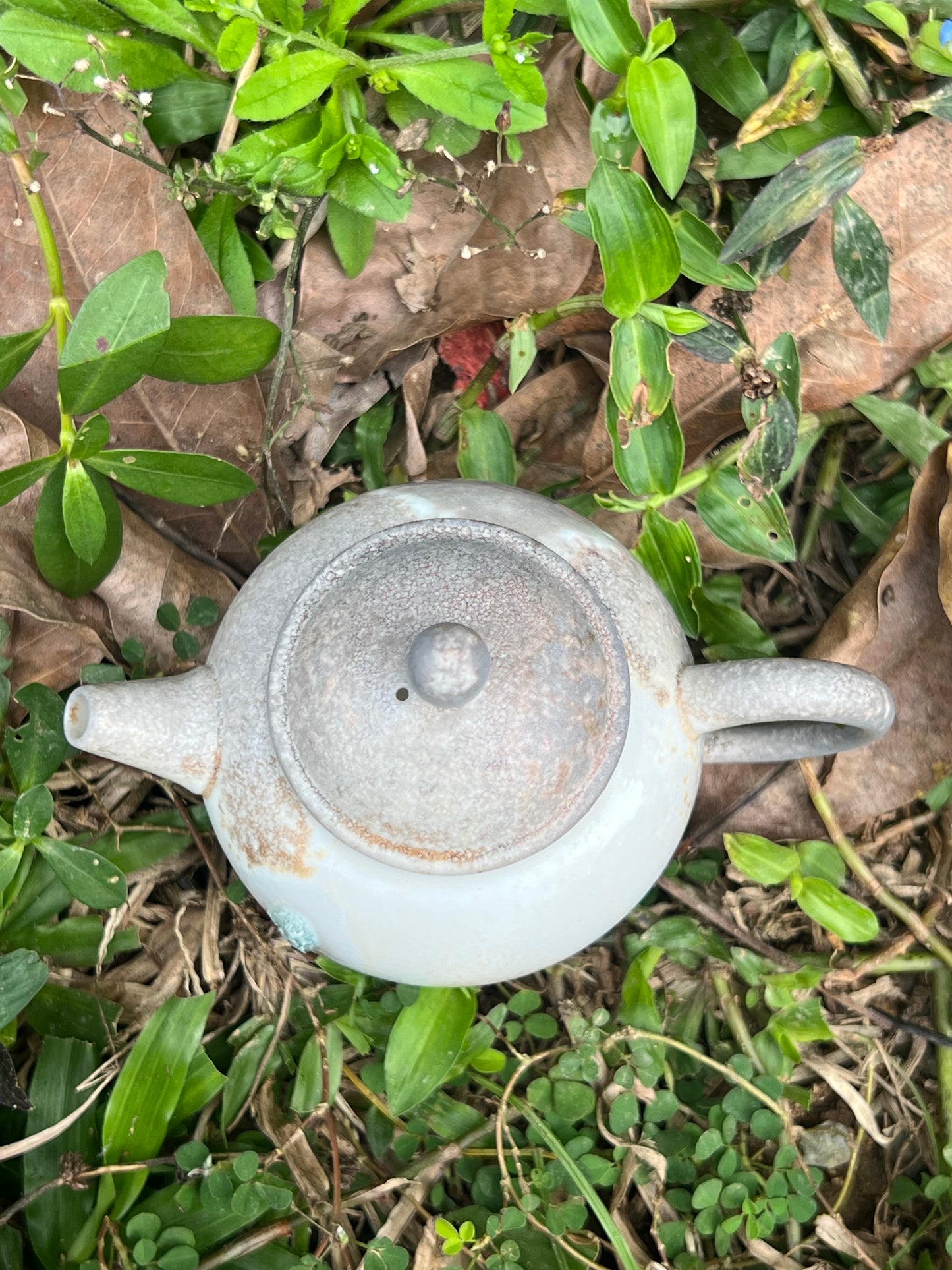 This is a pottery teapot 