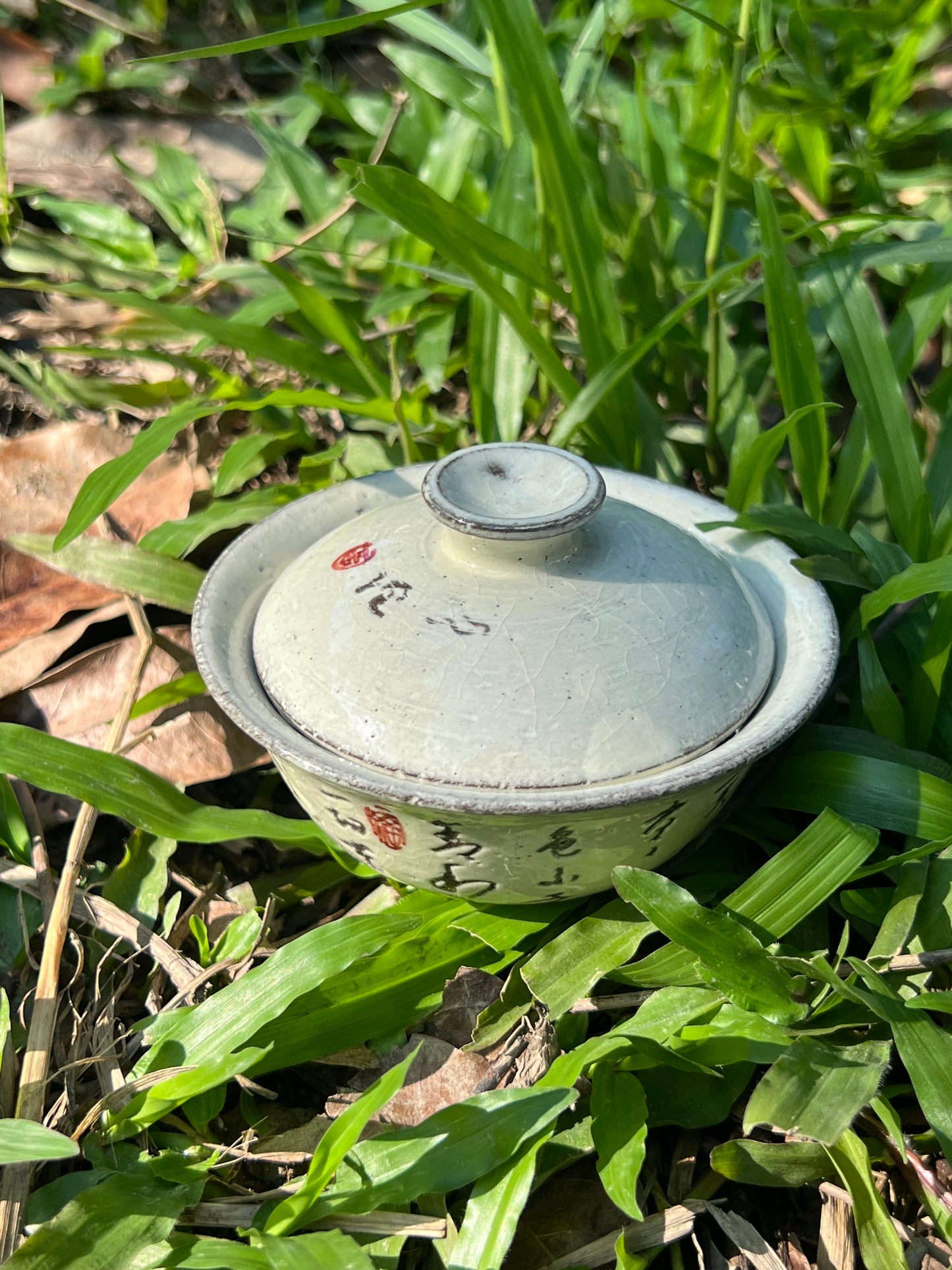 this is a pottery gaiwan. this is a kohiki teapot