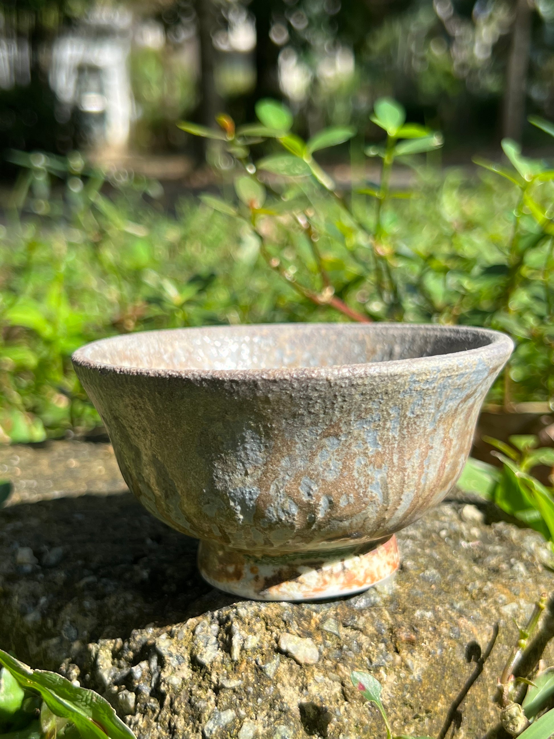 This is a woodfired pottery teacup