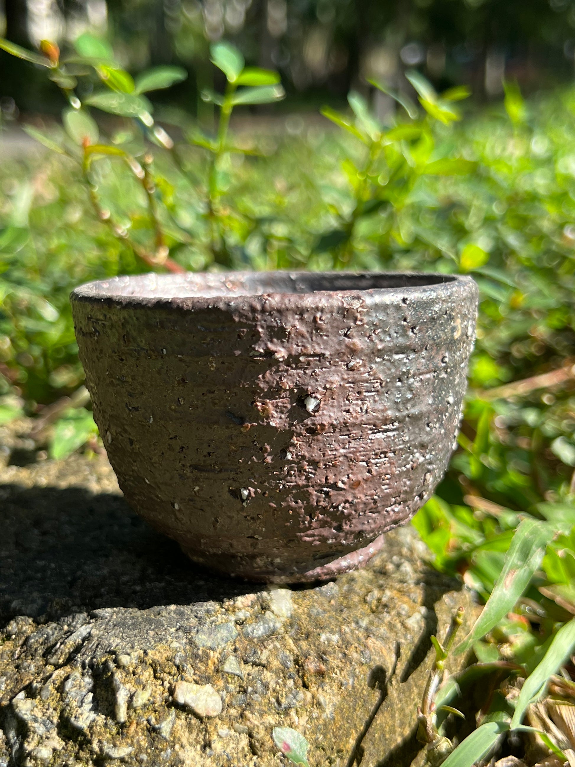 This is a woodfired pottery teacup