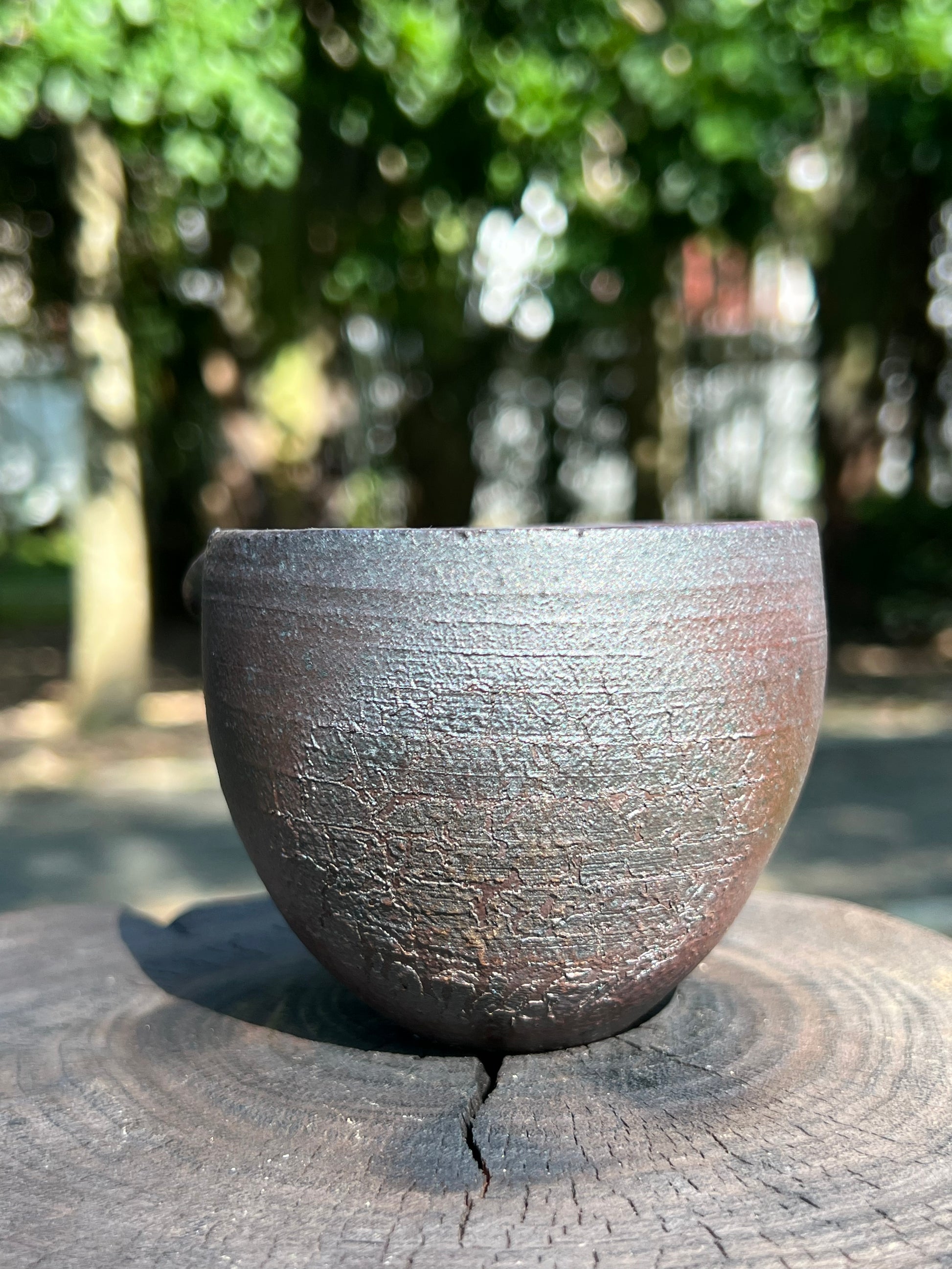 This is a woodfired tietai pottery faircup gongdaobei