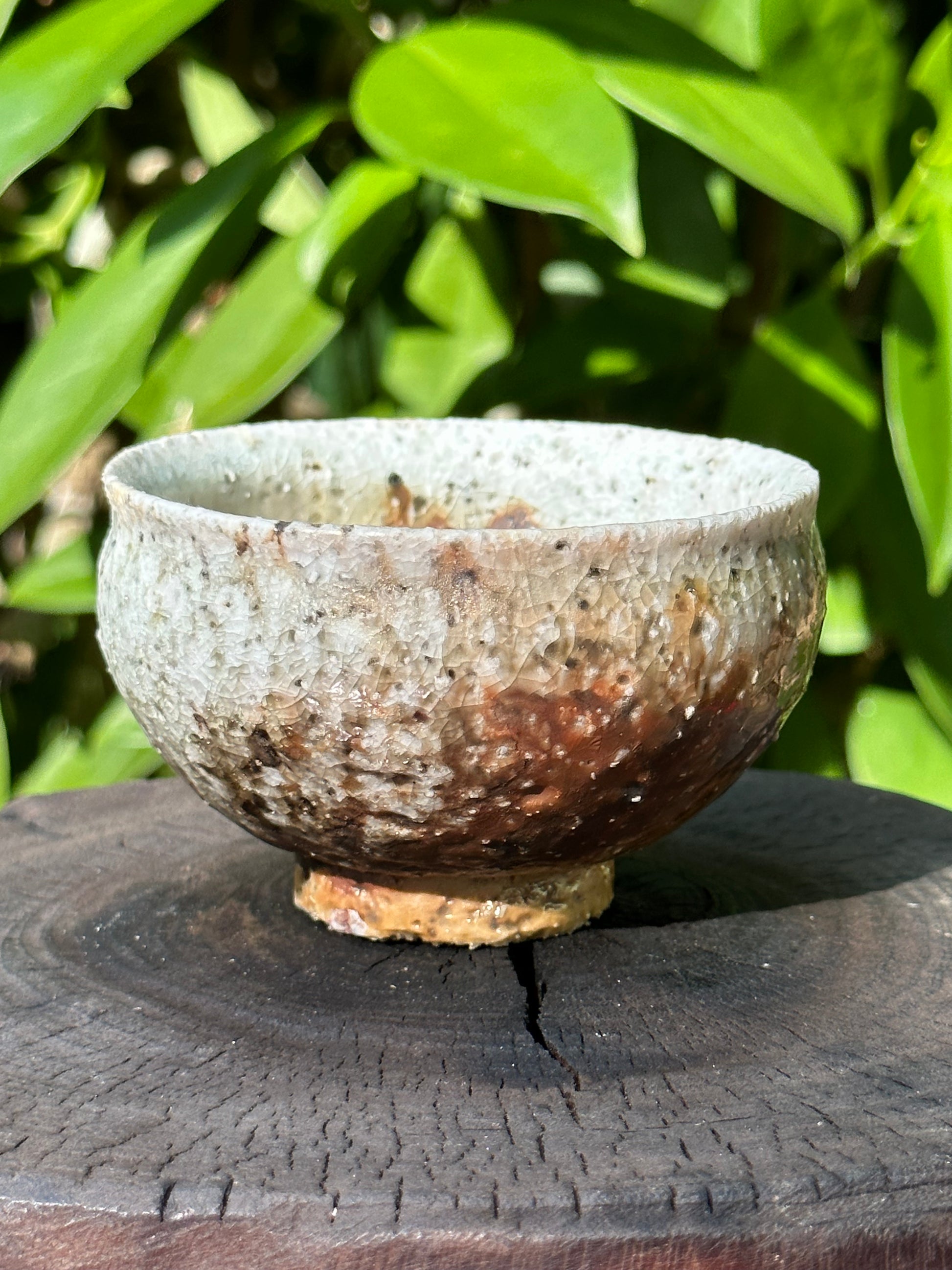 This is a woodfired pottery teacup