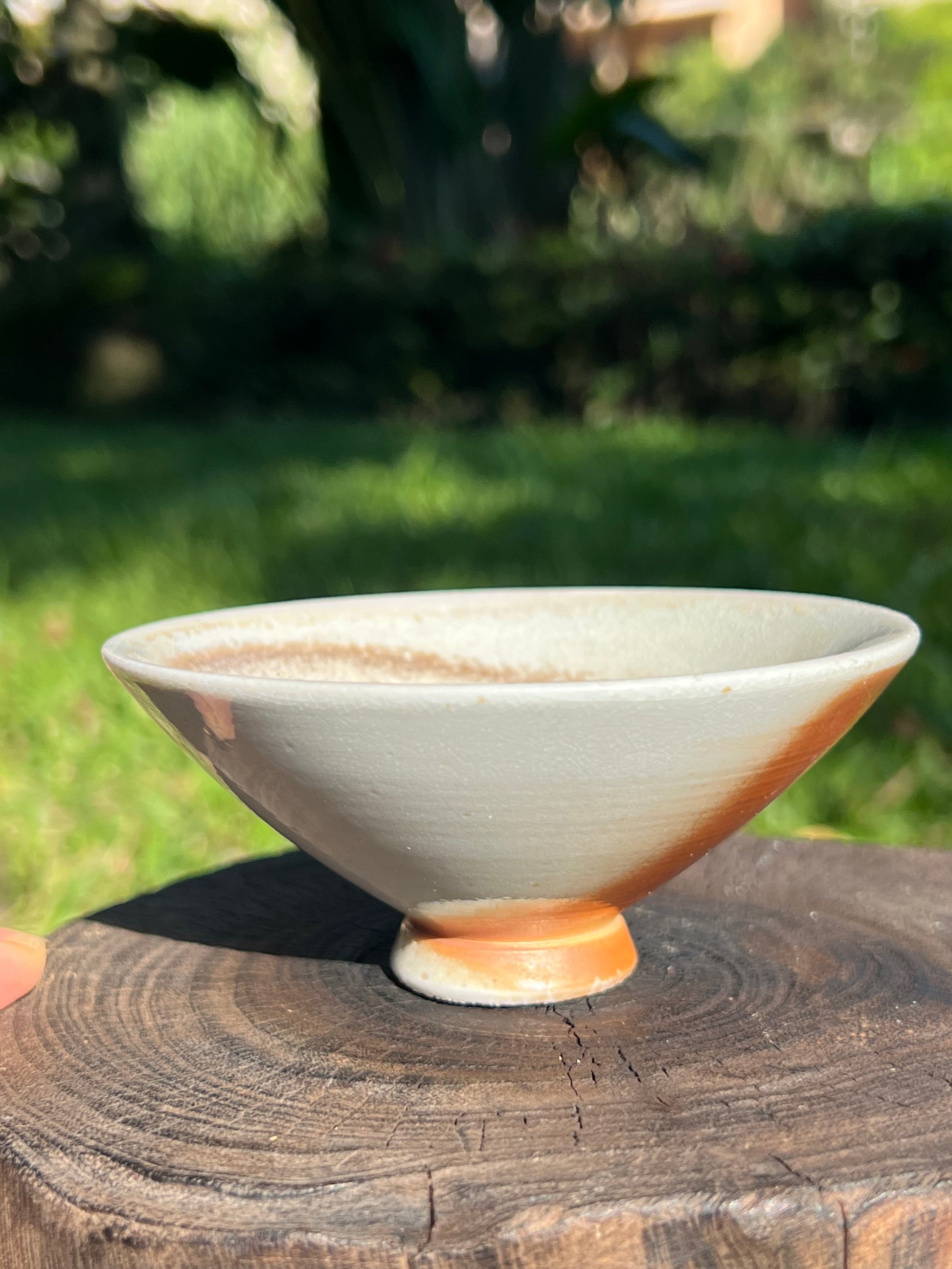 This is a woodfired pottery teacup