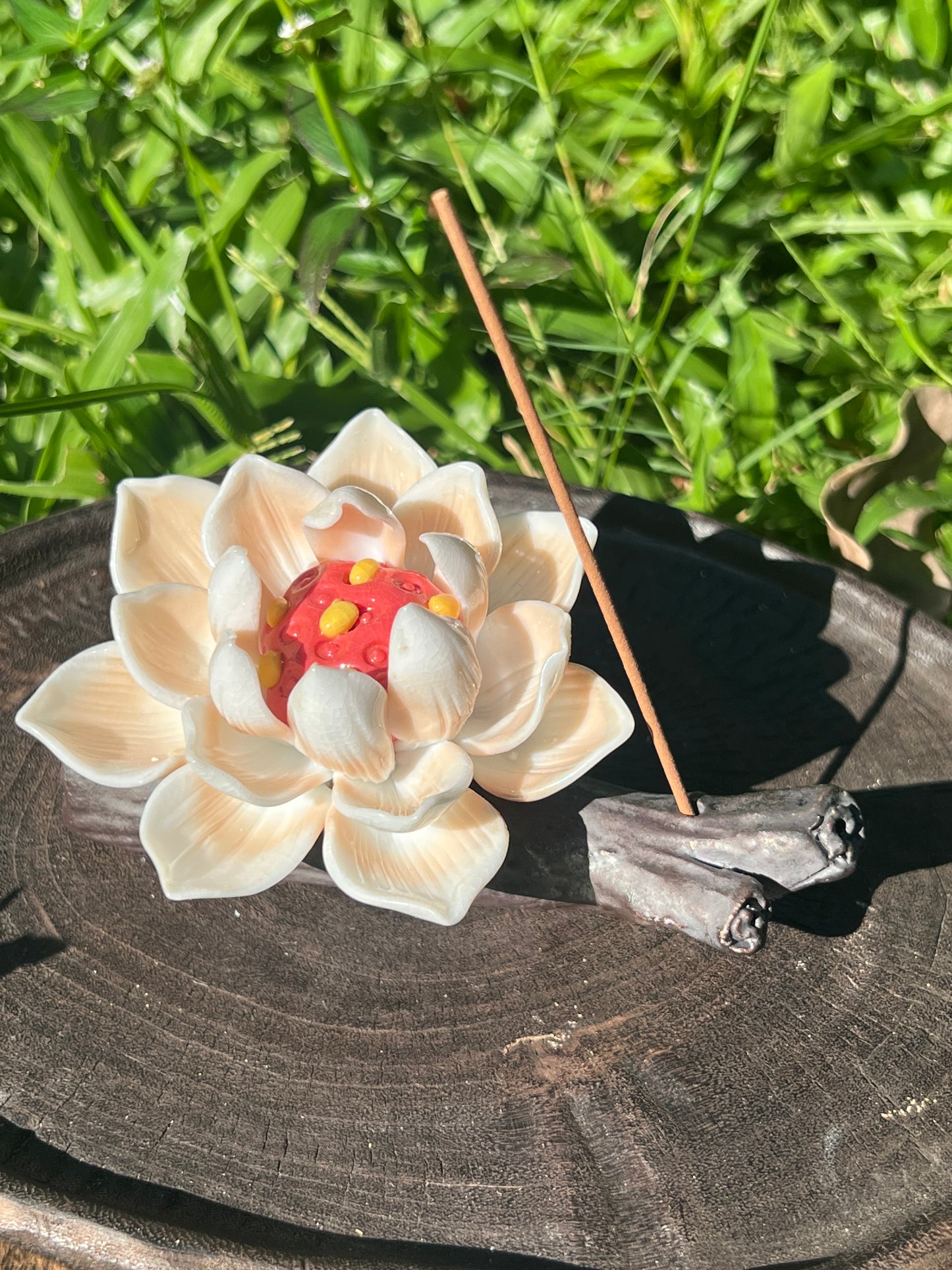 Handcrafted Incense Holder Original Ceramic Chinese Flower Incense Plug