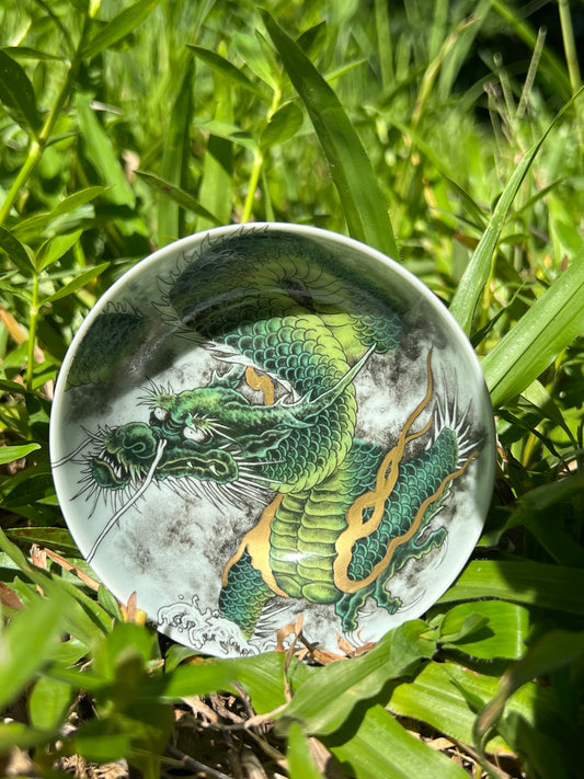 this is a Chinese Jingdezhen ceramic dragon teacup