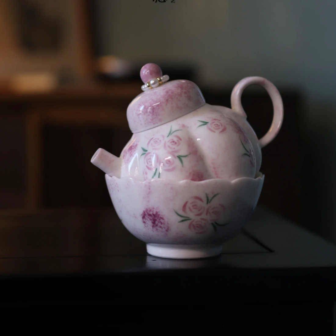 this is a ceramic teapot