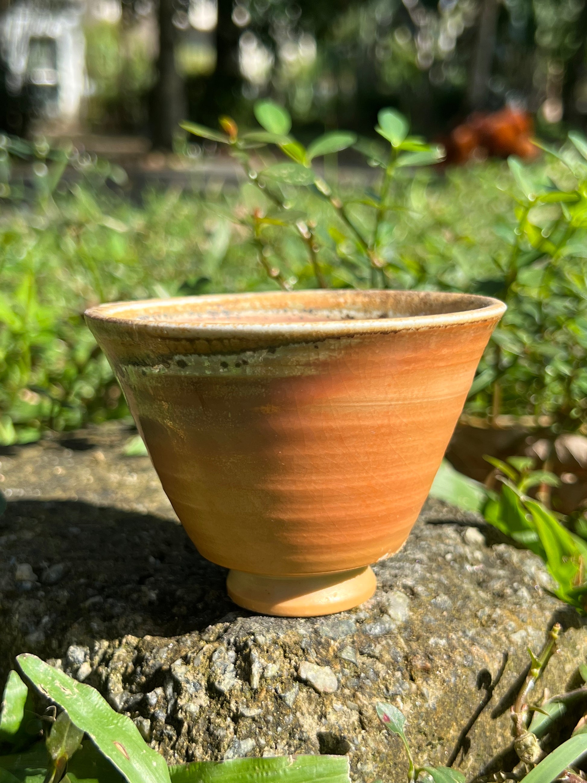 This is a woodfired pottery teacup