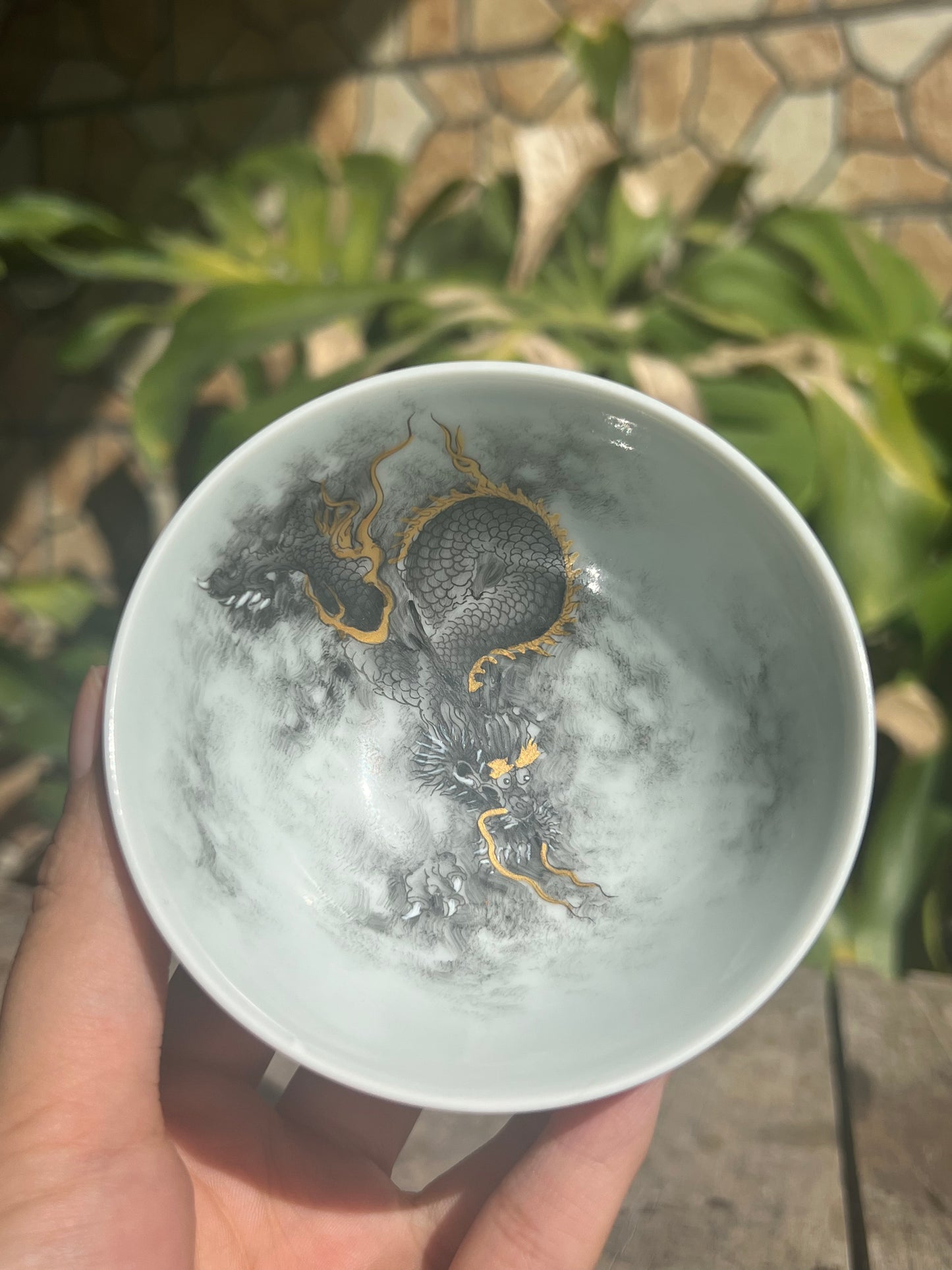 this is a Chinese Jingdezhen ceramic dragon teacup