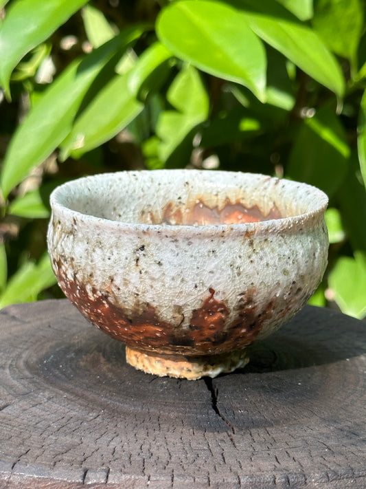 This is a woodfired pottery teacup